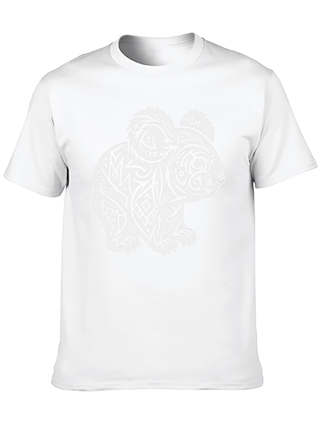 Tribal Koala Bear Black T-Shirt
