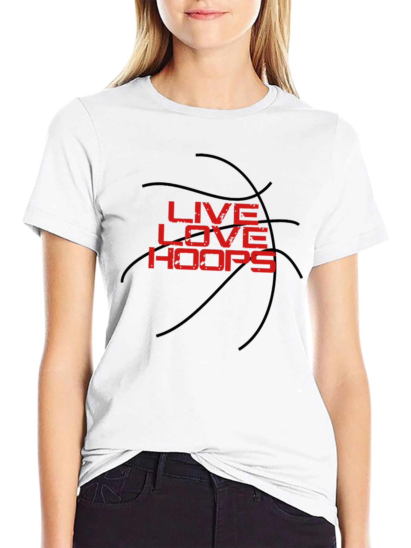 Live Love Hoops Graphic Tee - Basketball T-Shirt