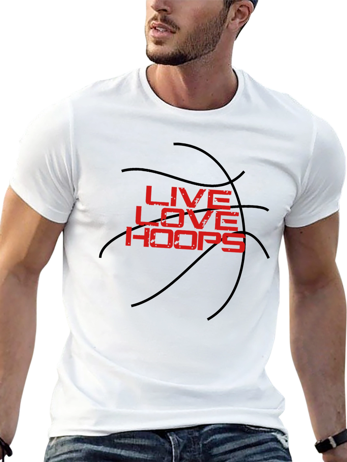 Live Love Hoops Graphic Tee - Basketball T-Shirt