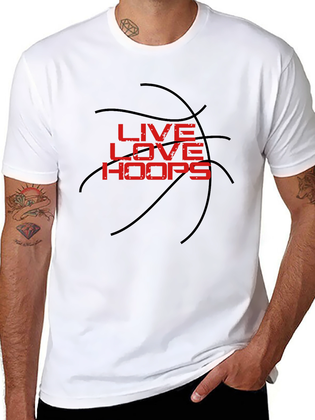 Live Love Hoops Graphic Tee - Basketball T-Shirt