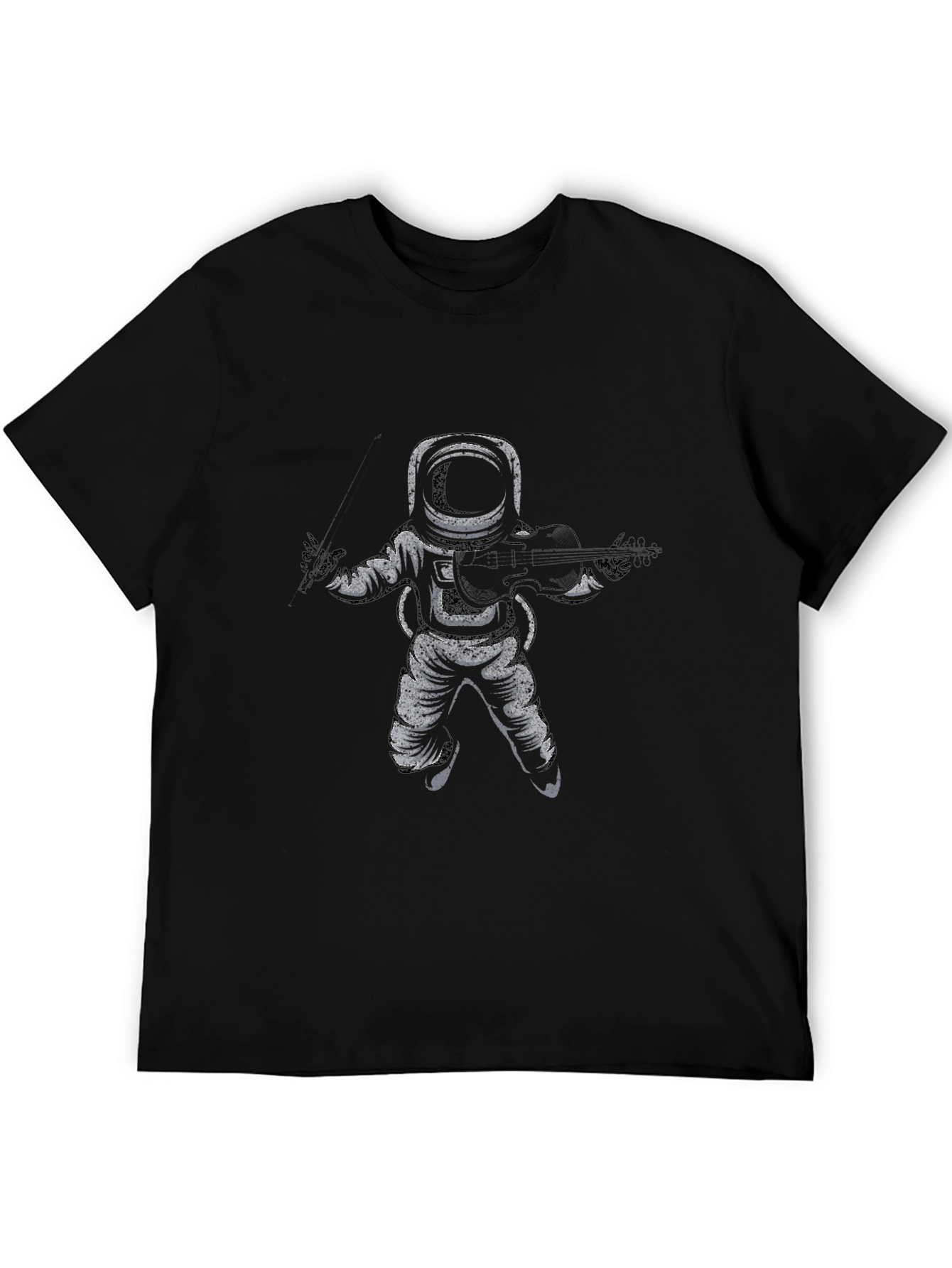 Astronaut Violinist Graphic Tee - Black