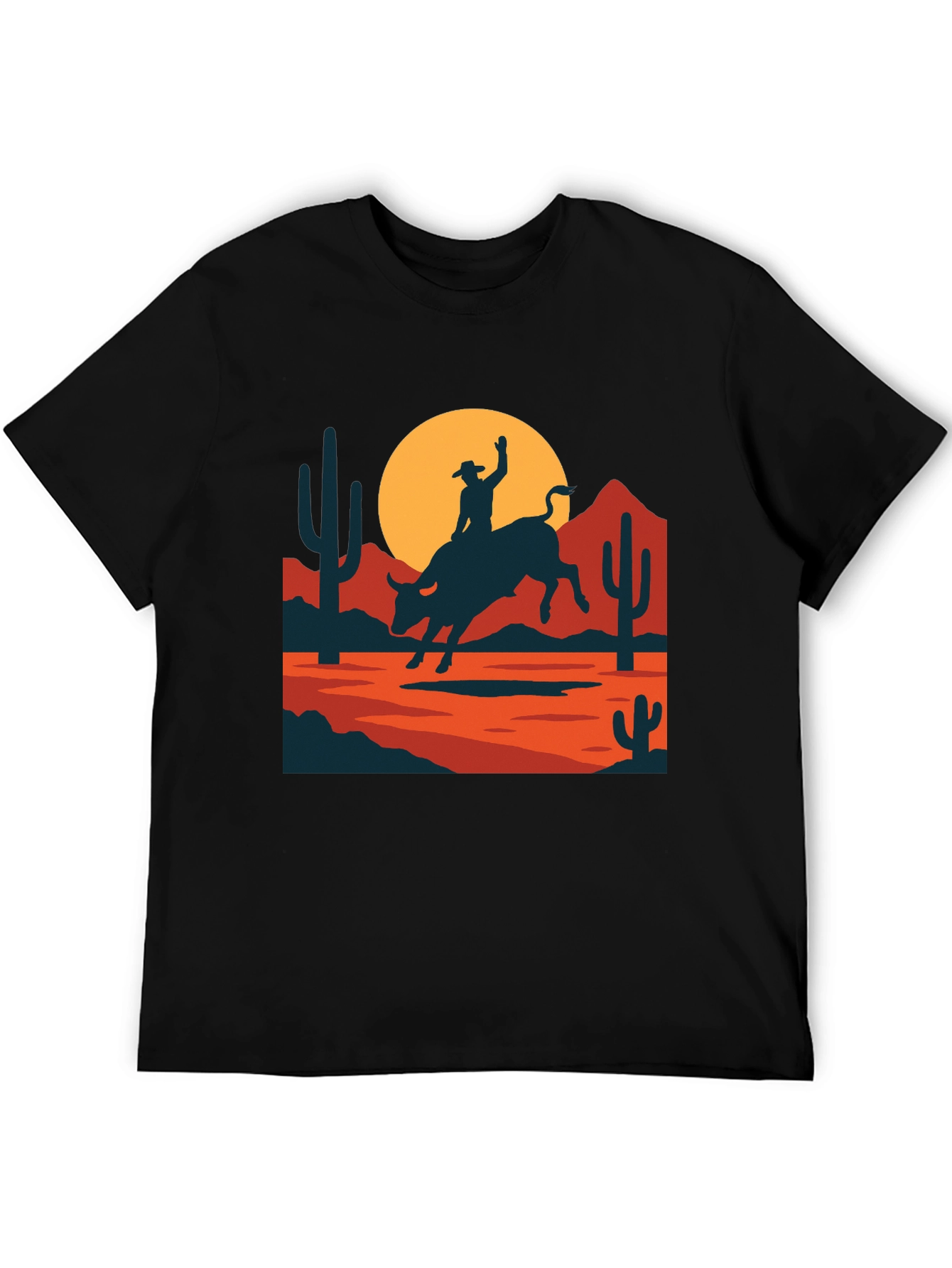 Retro Rodeo Graphic Tee - Western Style Shirt