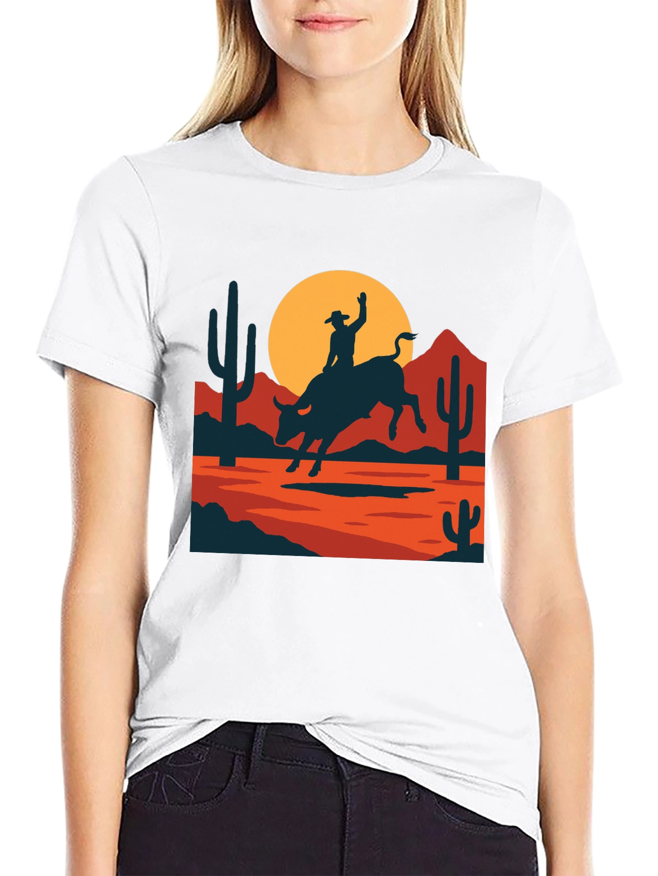 Retro Rodeo Graphic Tee - Western Style Shirt
