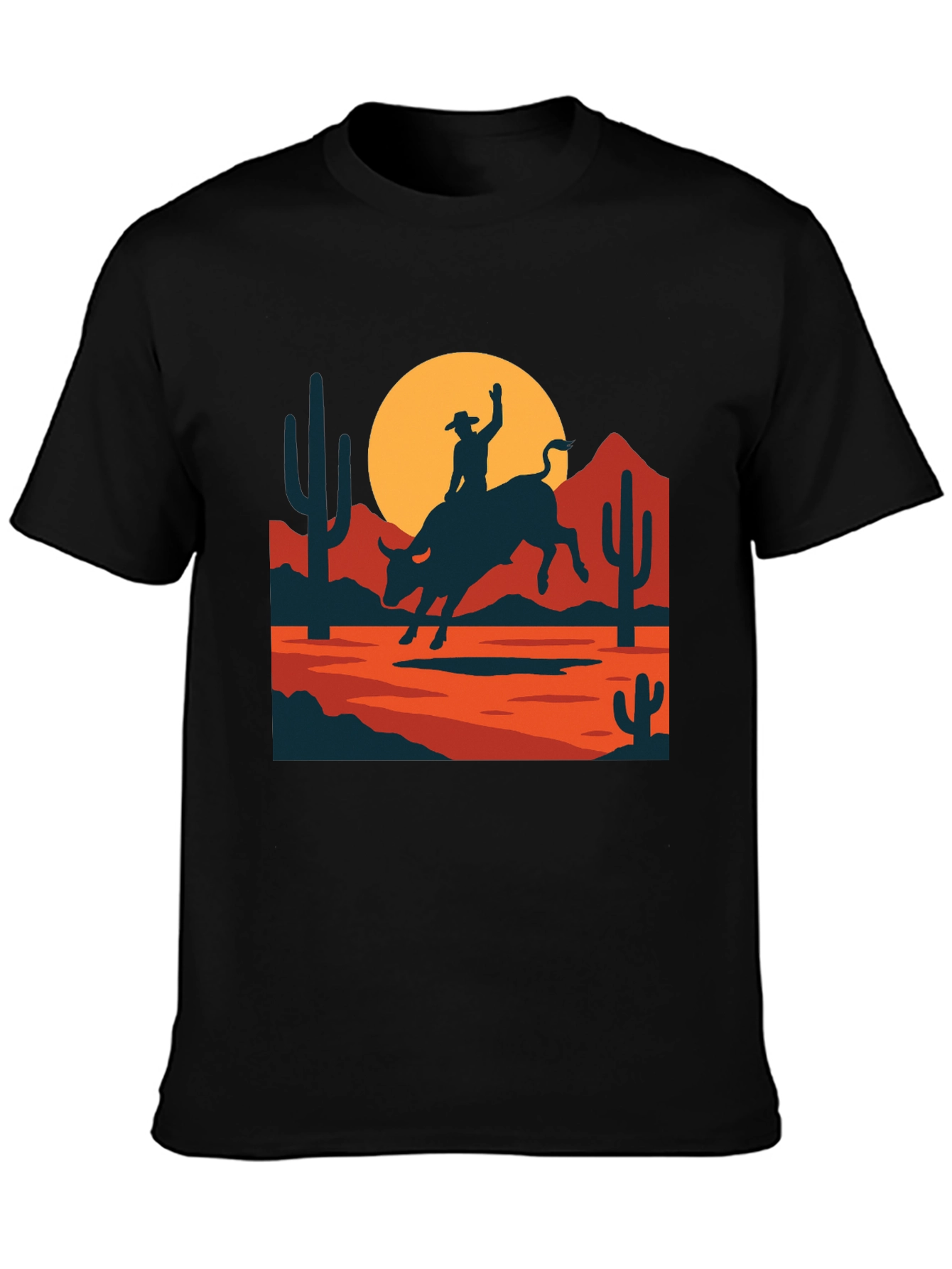 Retro Rodeo Graphic Tee - Western Style Shirt