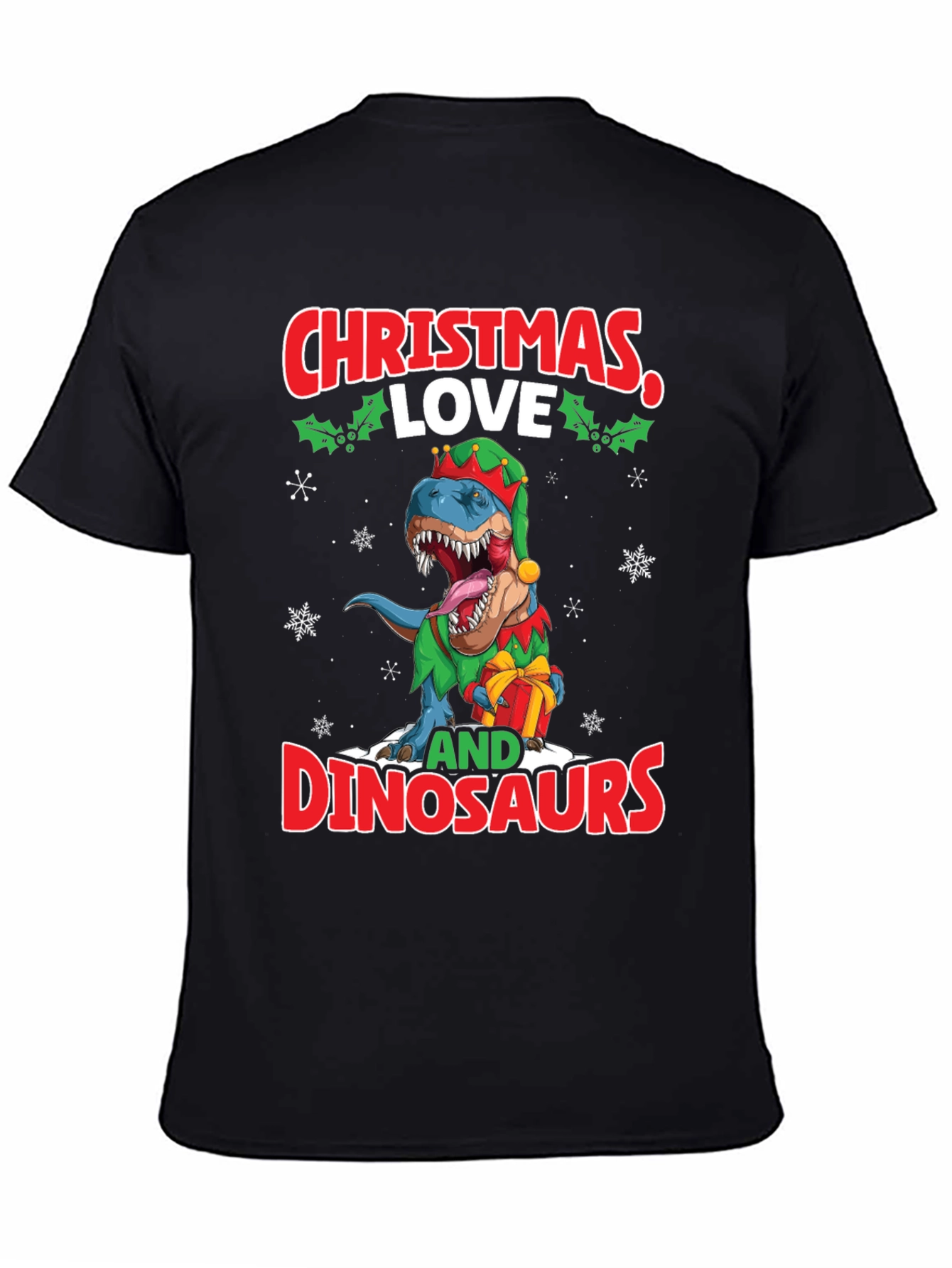 Christmas Love and Dinosaurs T-Shirt