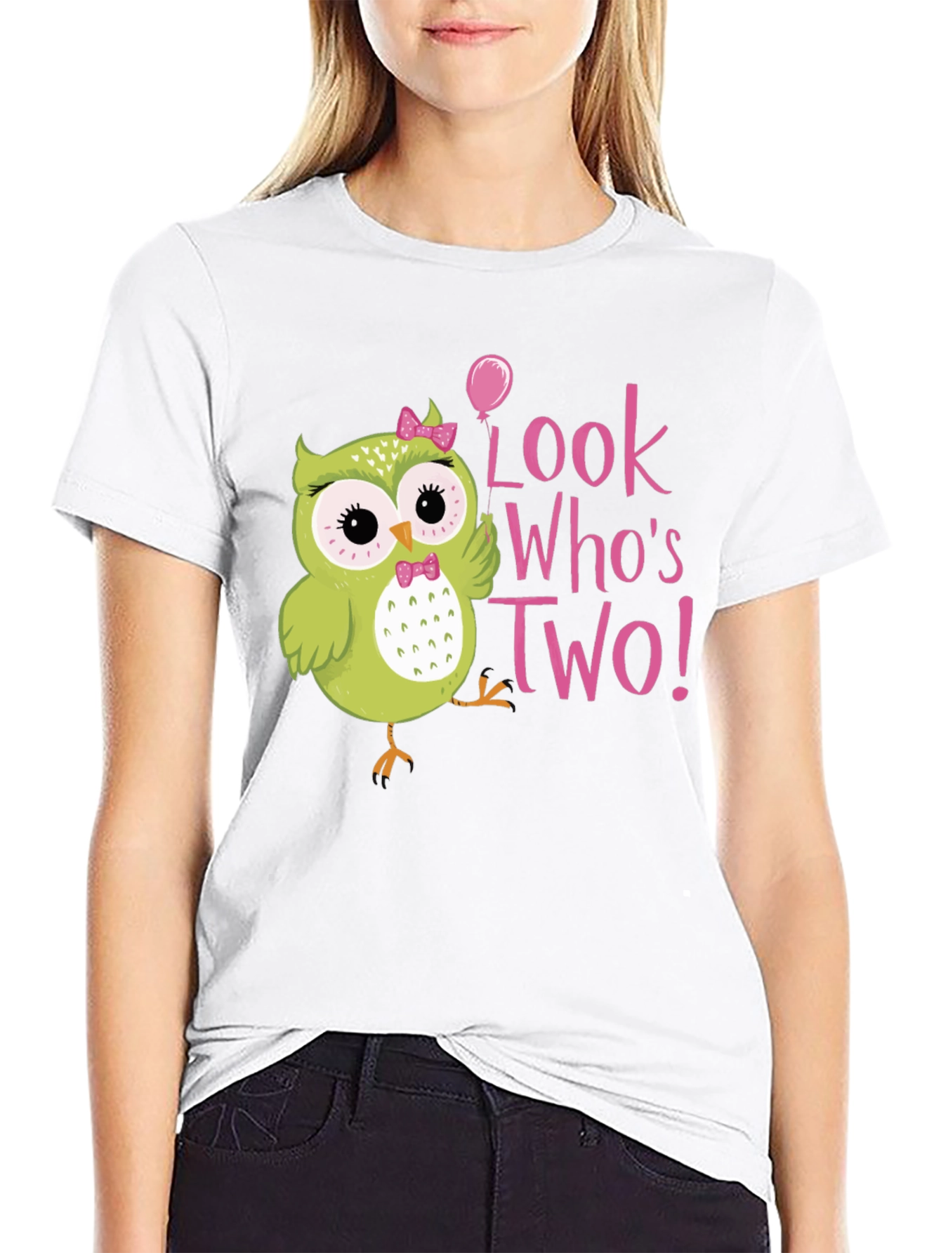 Cute Owl 2nd Birthday T-Shirt - Look Whos Two!