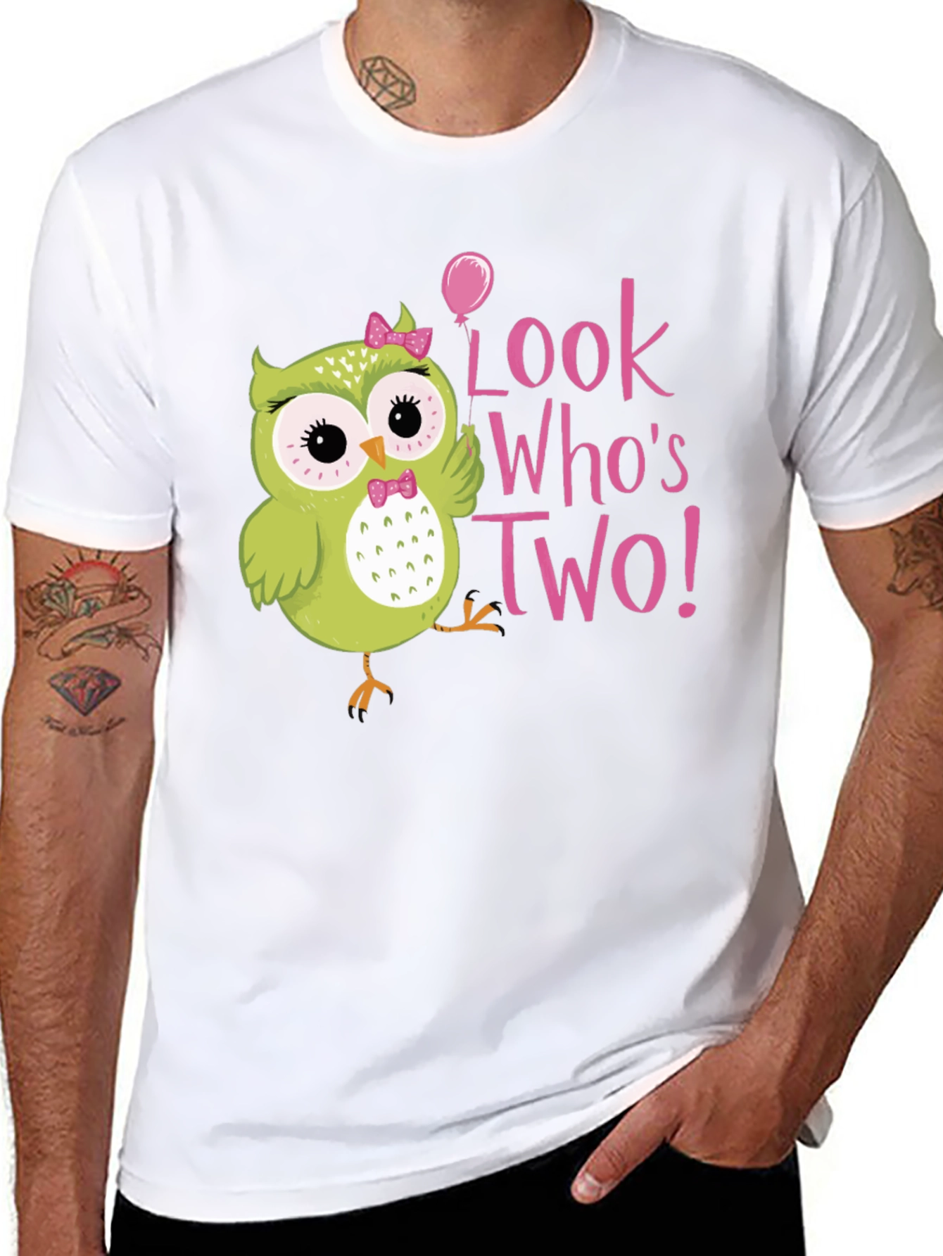 Cute Owl 2nd Birthday T-Shirt - Look Whos Two!
