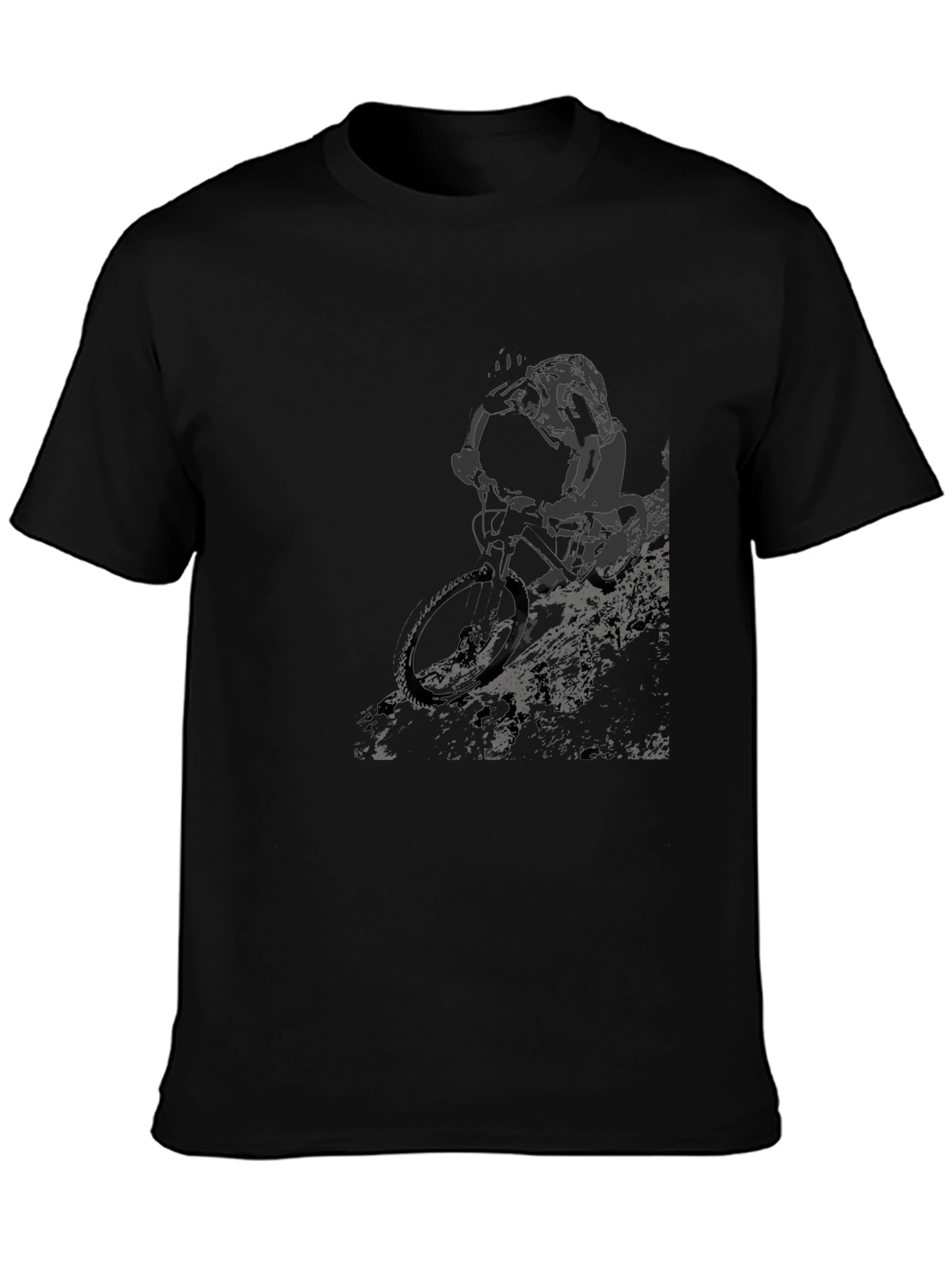 Mountain Biker Graphic T-Shirt - Black