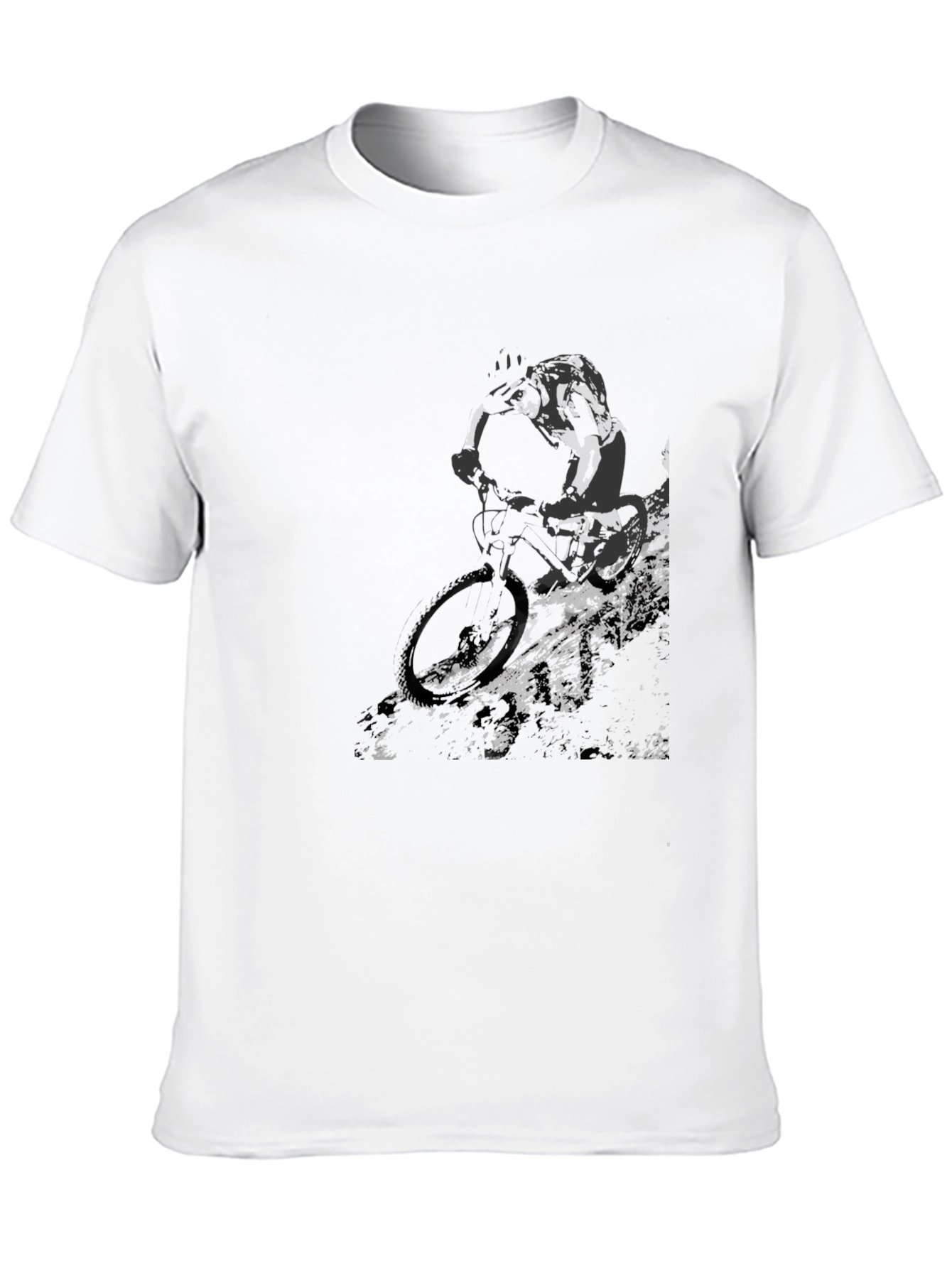 Mountain Biker Graphic T-Shirt - Black