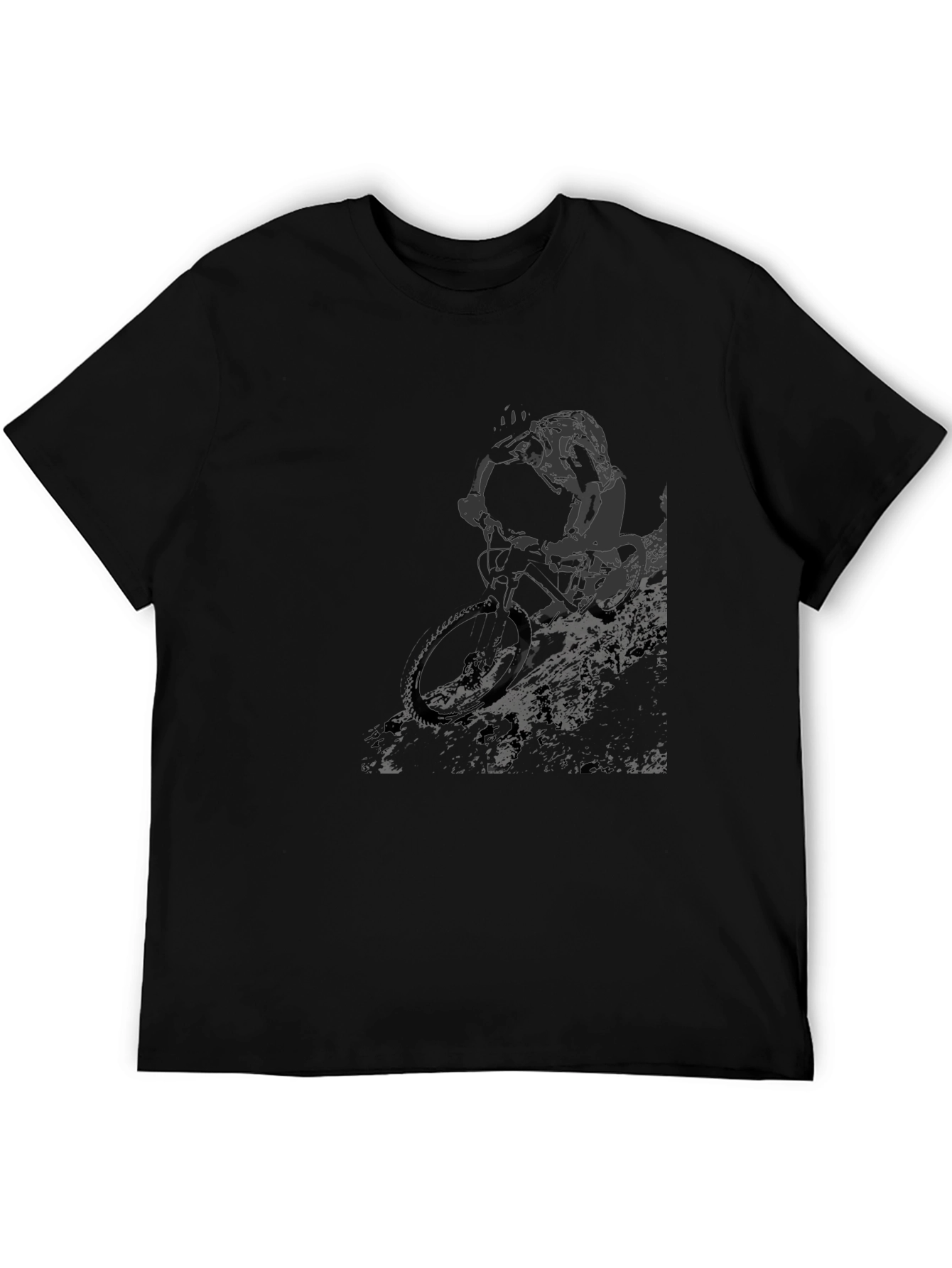 Mountain Biker Graphic T-Shirt - Black