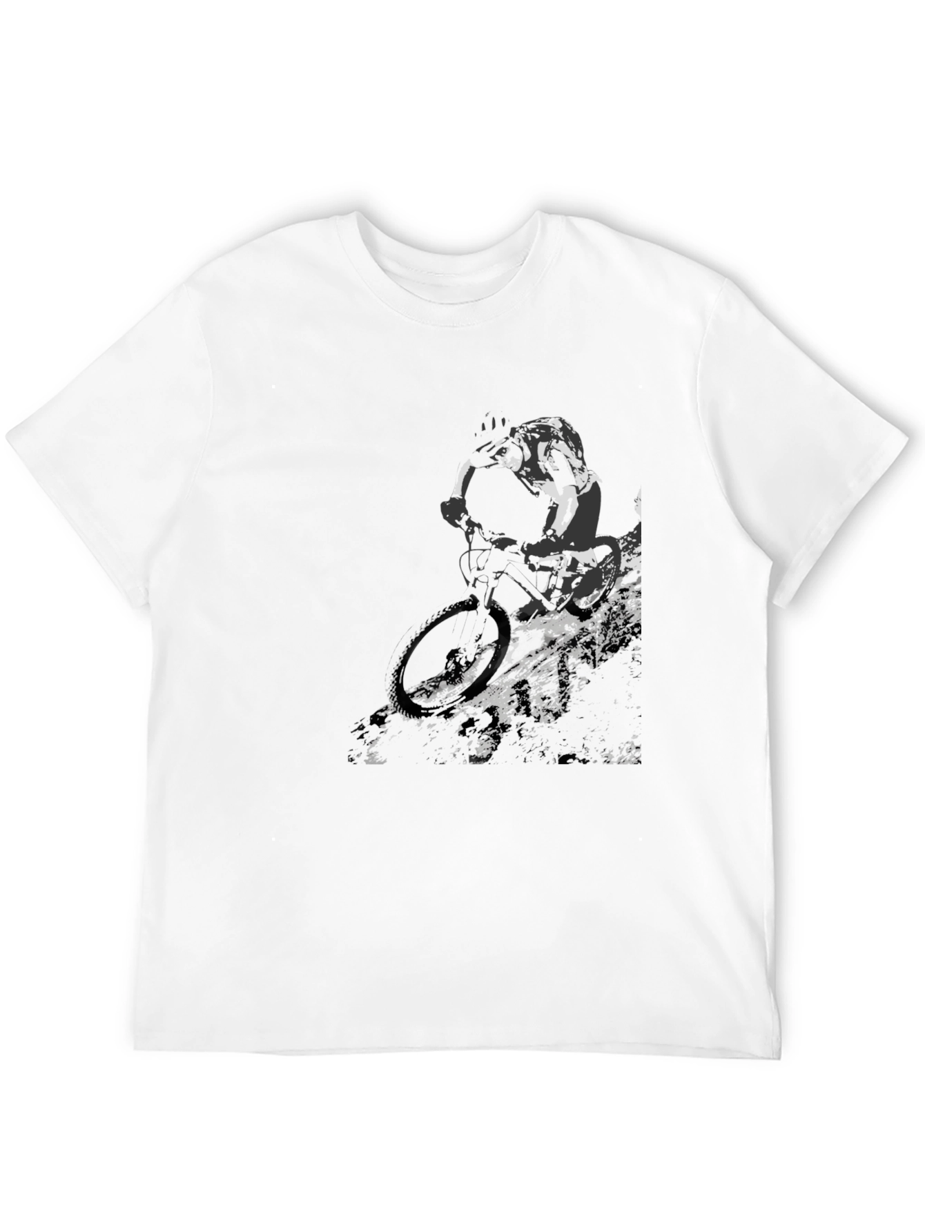 Mountain Biker Graphic T-Shirt - Black