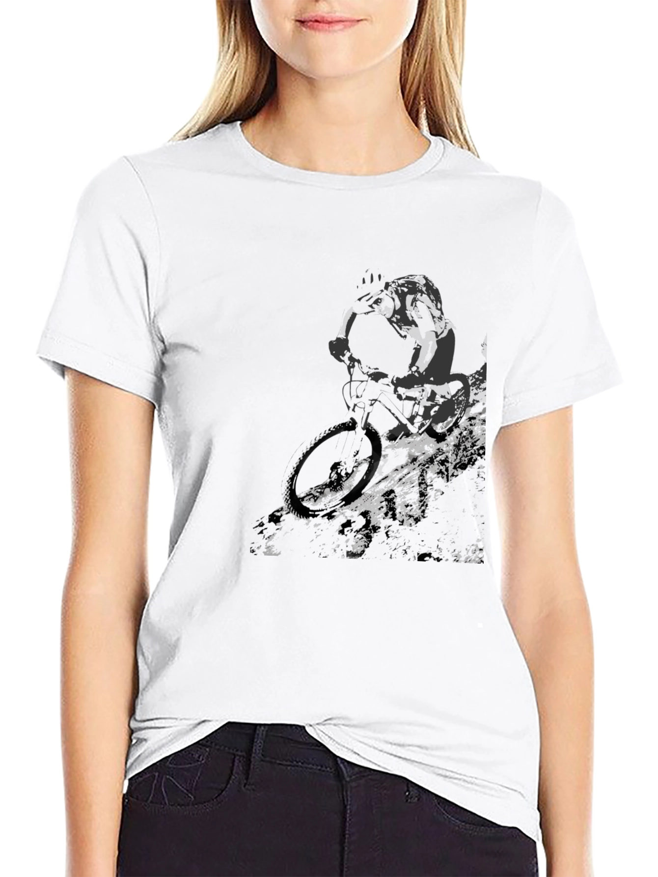 Mountain Biker Graphic T-Shirt - Black