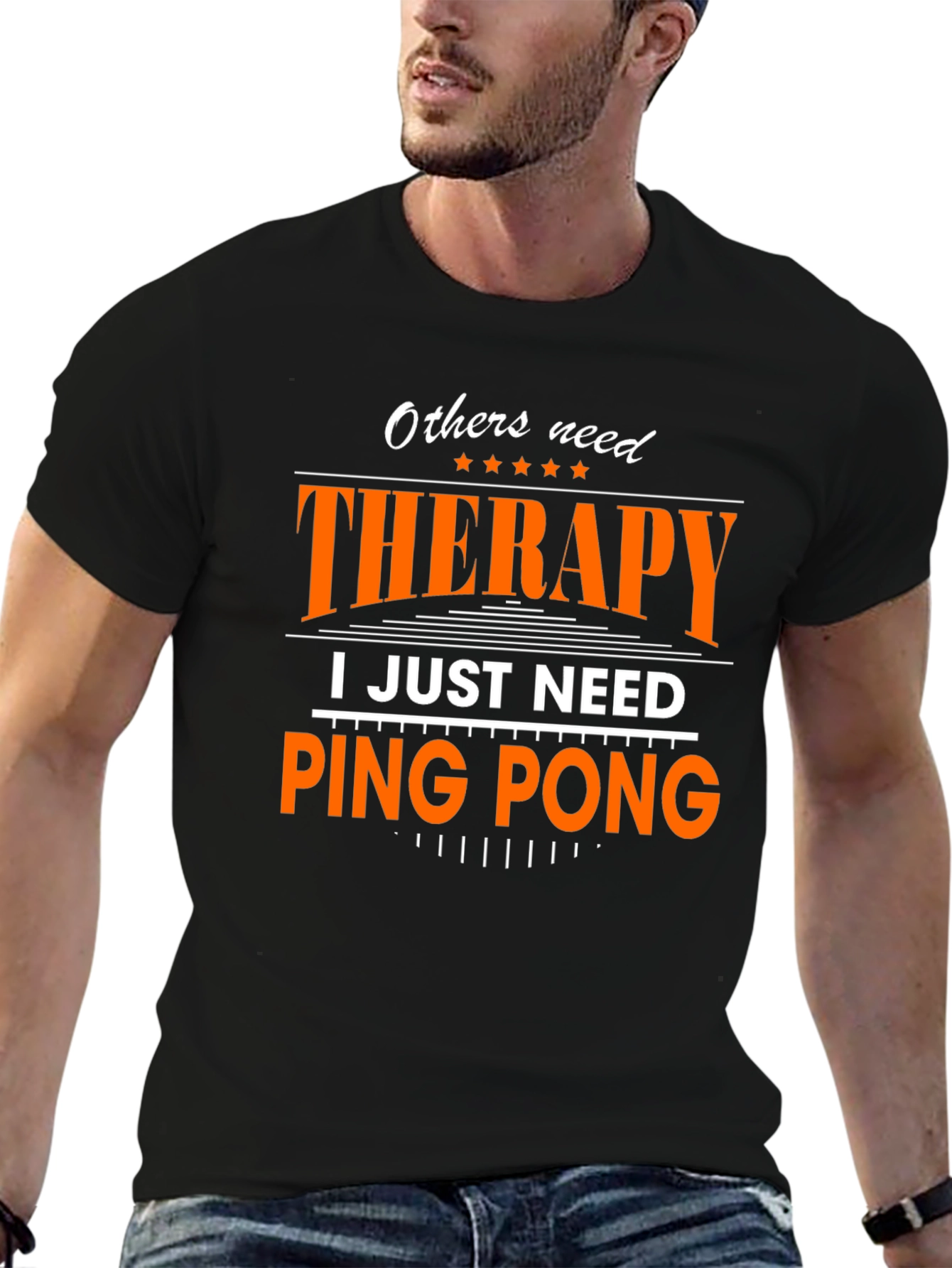 Therapy Ping Pong T-Shirt - Black Cotton Tee