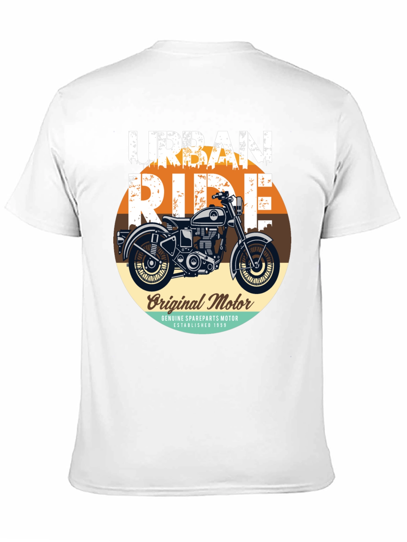 Urban Ride Motorcycle Graphic T-Shirt