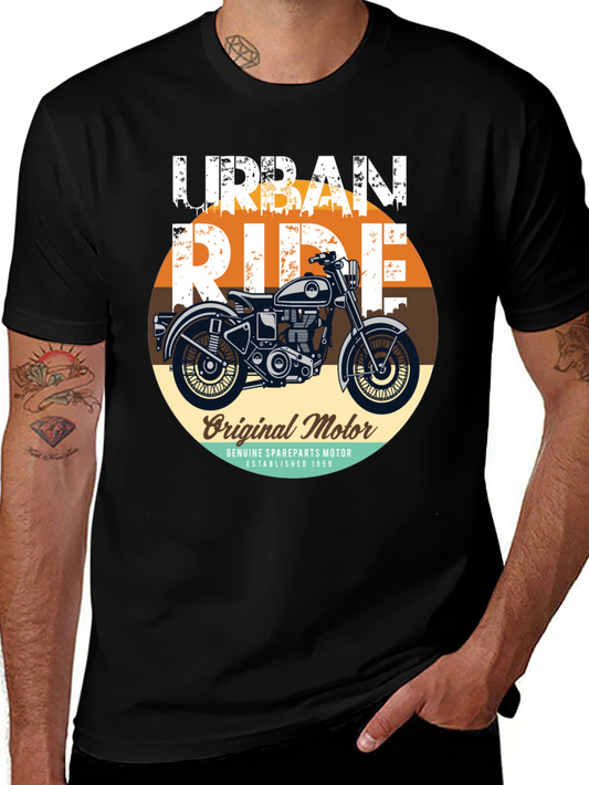 Urban Ride Motorcycle Graphic T-Shirt