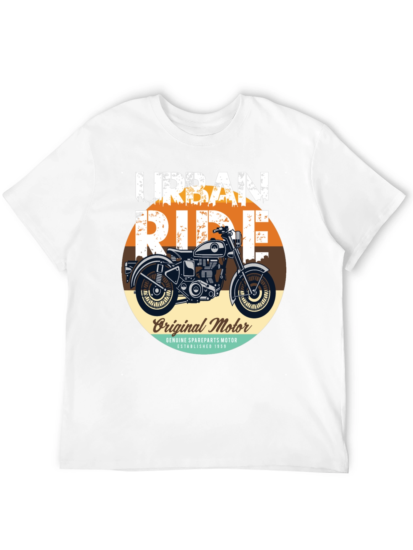 Urban Ride Motorcycle Graphic T-Shirt