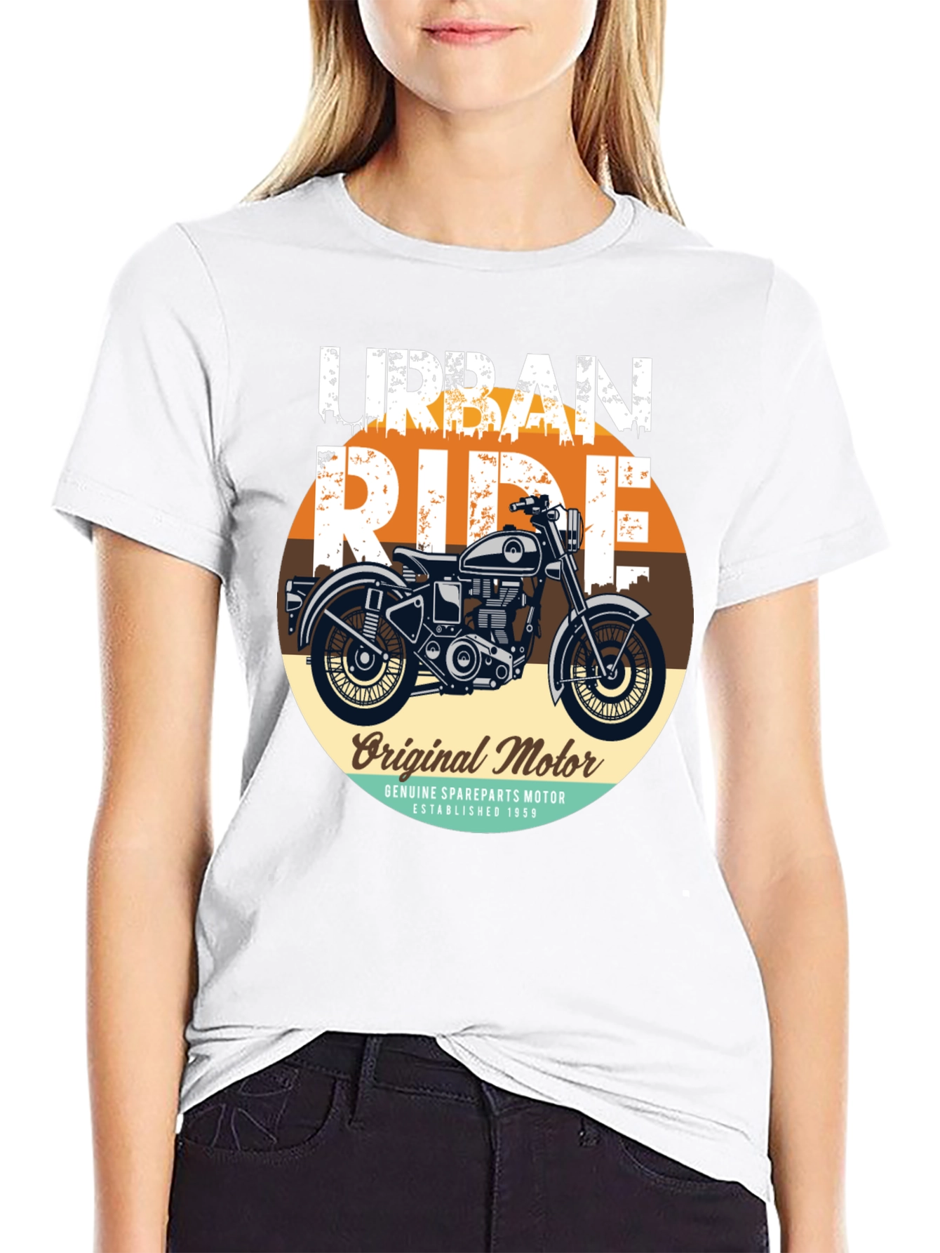 Urban Ride Motorcycle Graphic T-Shirt