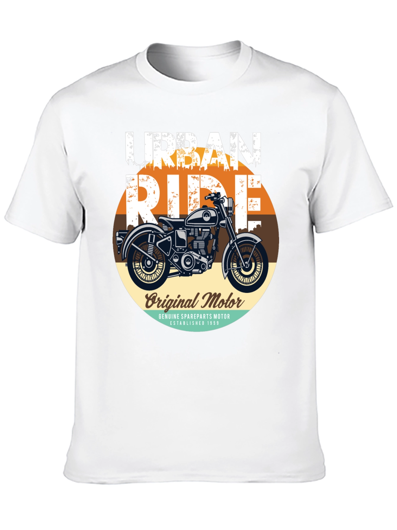 Urban Ride Motorcycle Graphic T-Shirt