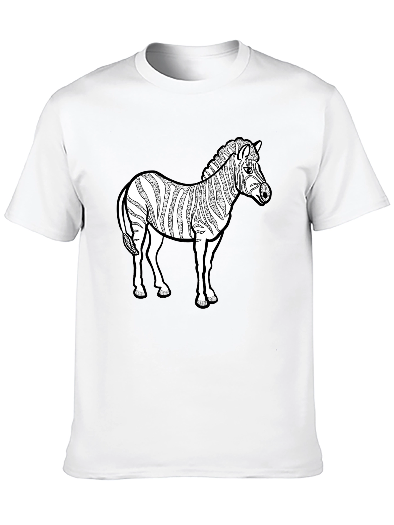 Zebra Graphic Print Black T-Shirt