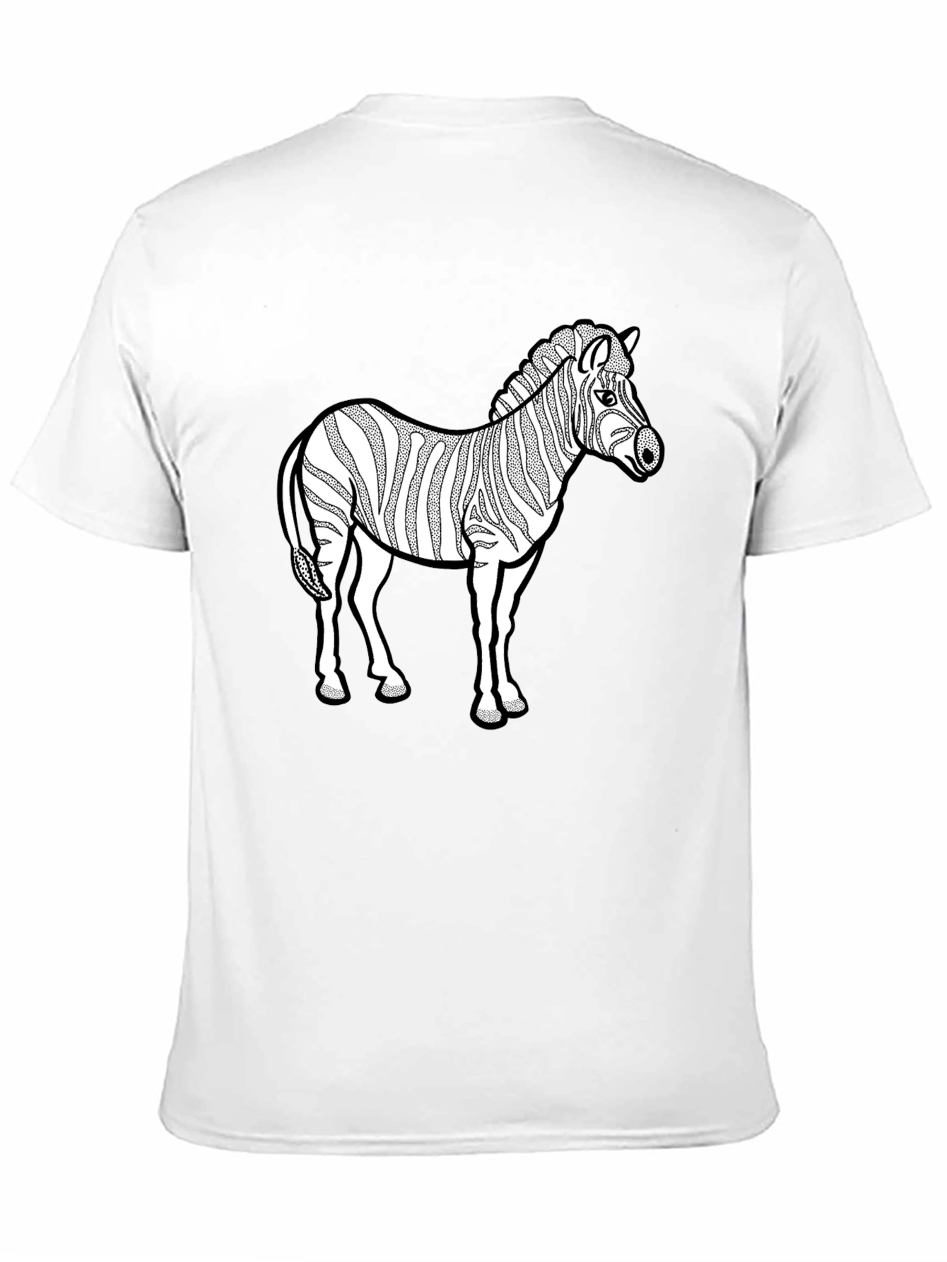 Zebra Graphic Print Black T-Shirt