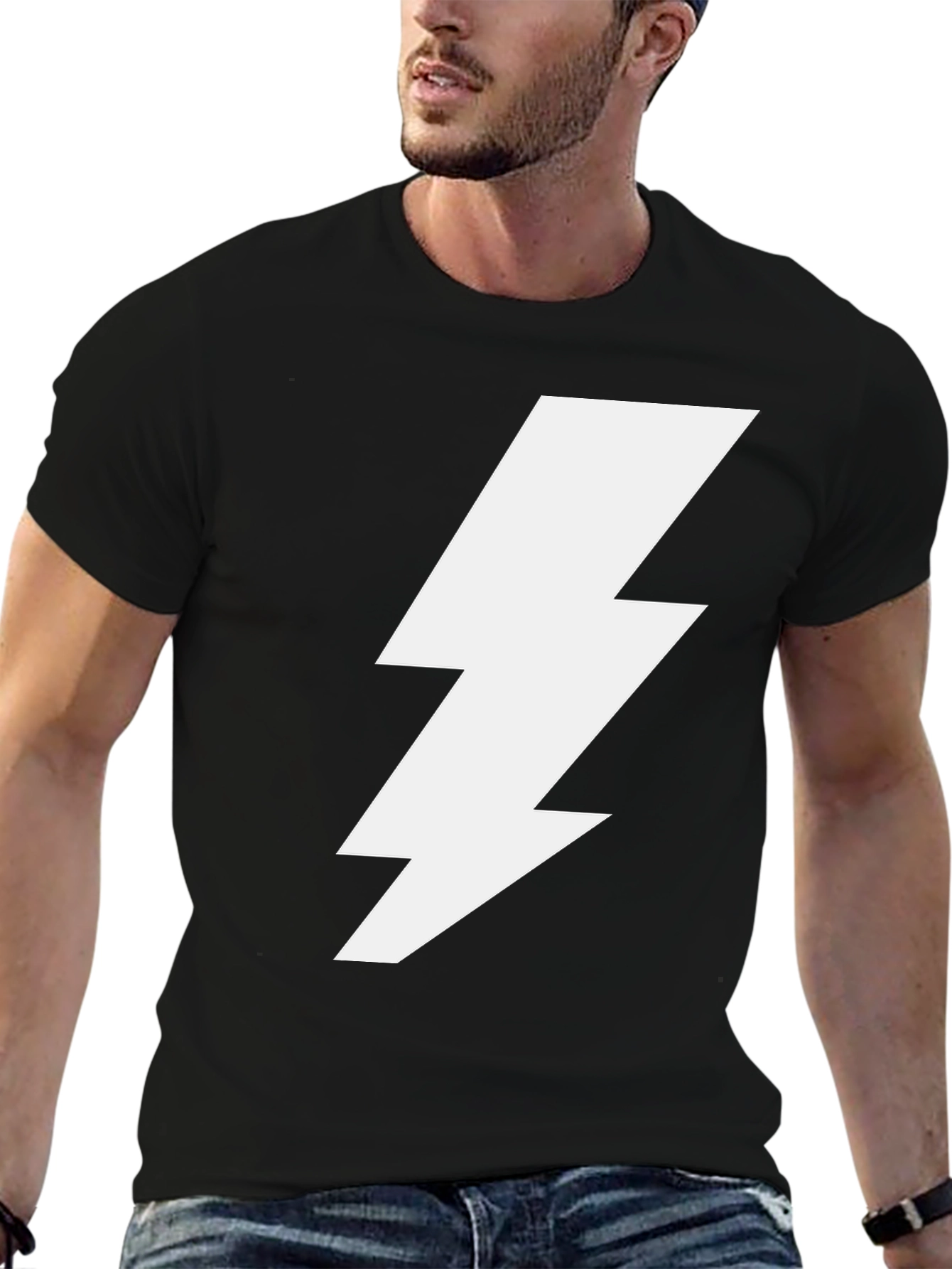 Lightning Bolt Graphic Tee - Bold Style