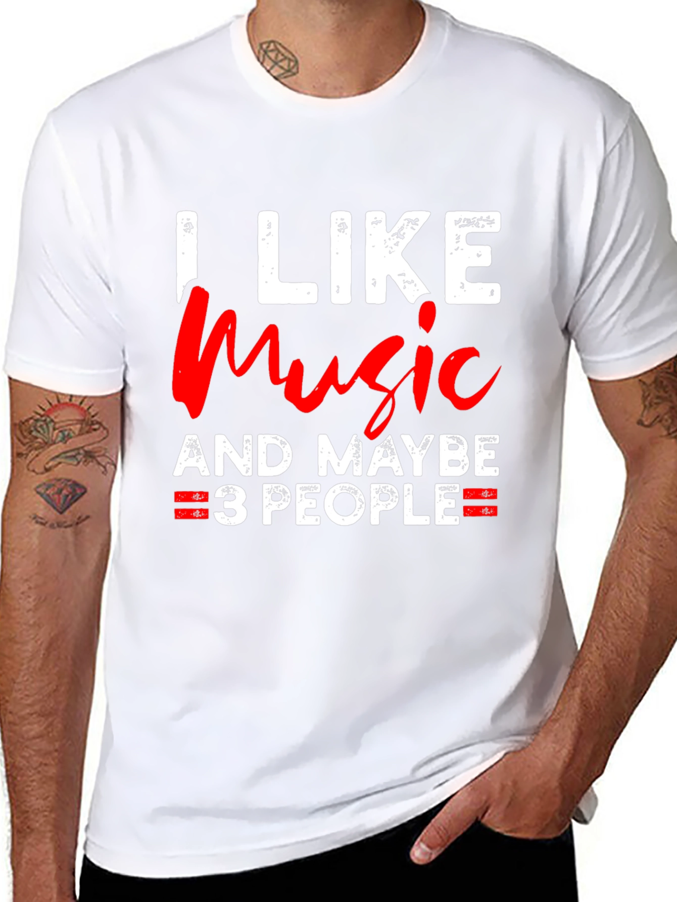 I Like Music And Maybe 3 People T-Shirt