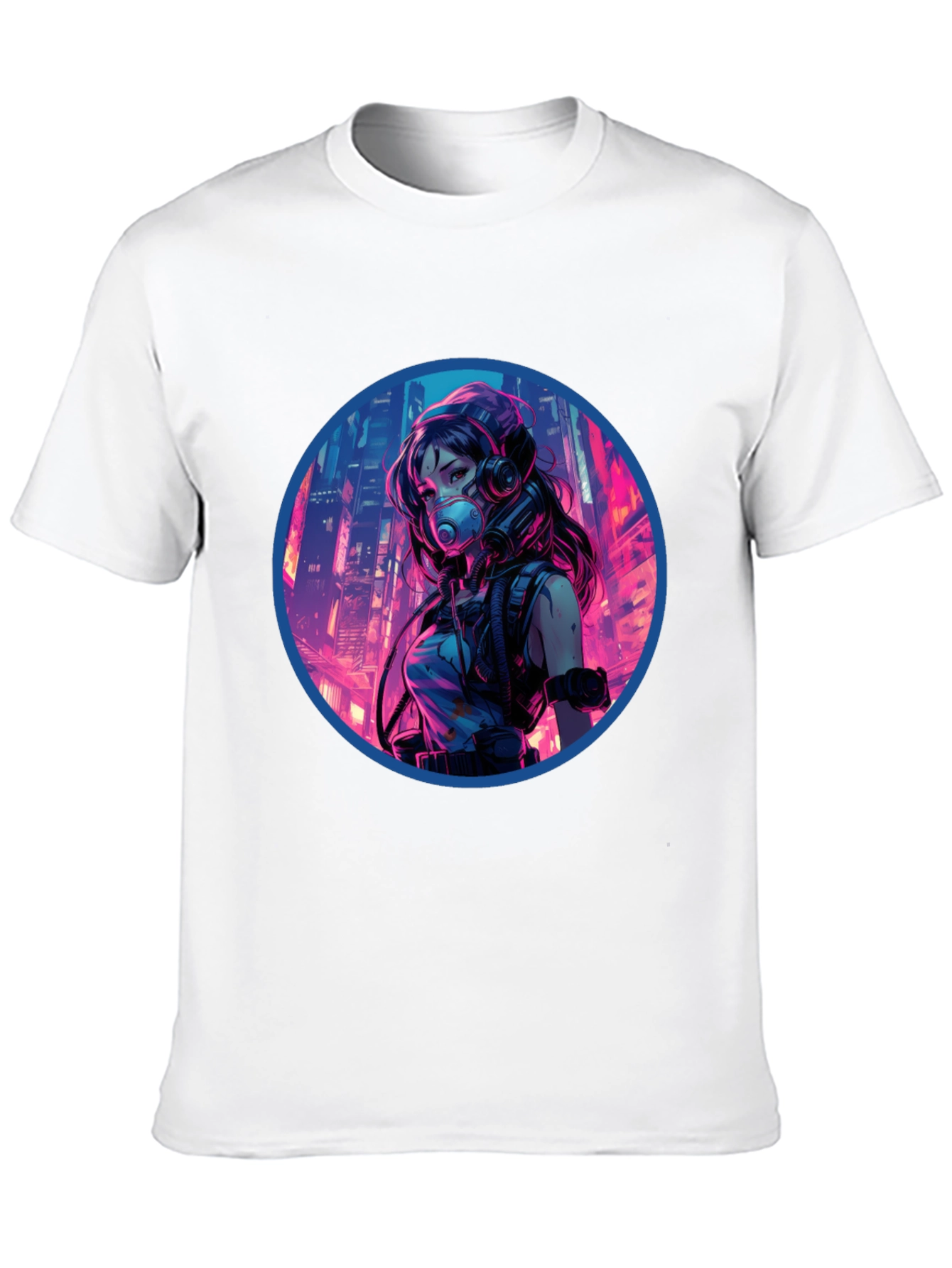 Cyberpunk Anime Graphic Tee - Black