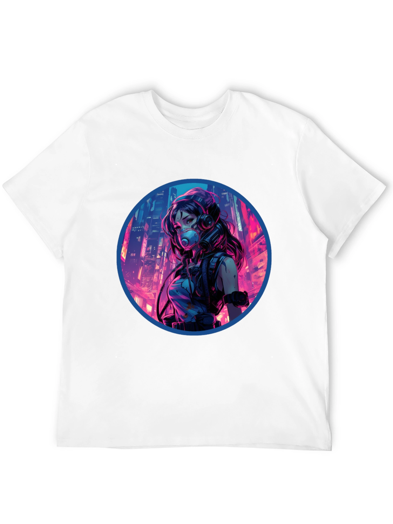 Cyberpunk Anime Graphic Tee - Black