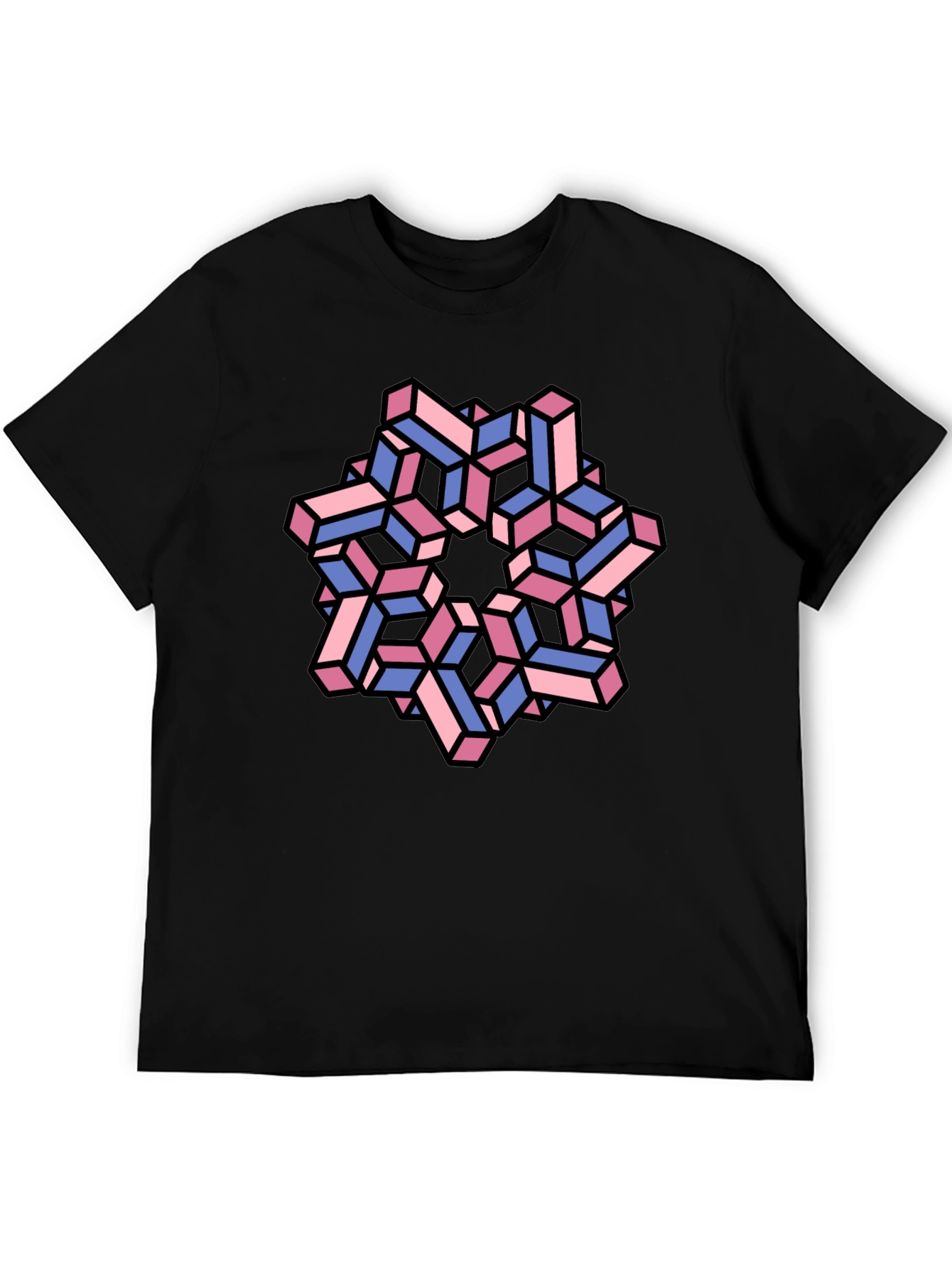 Optical Illusion Geometric Pattern Graphic Tee