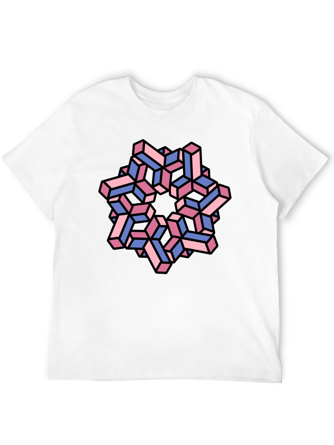 Optical Illusion Geometric Pattern Graphic Tee