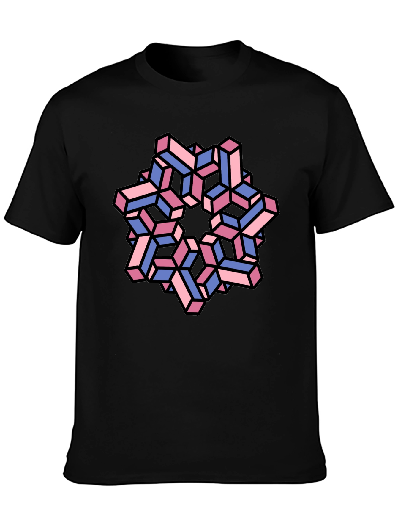 Optical Illusion Geometric Pattern Graphic Tee