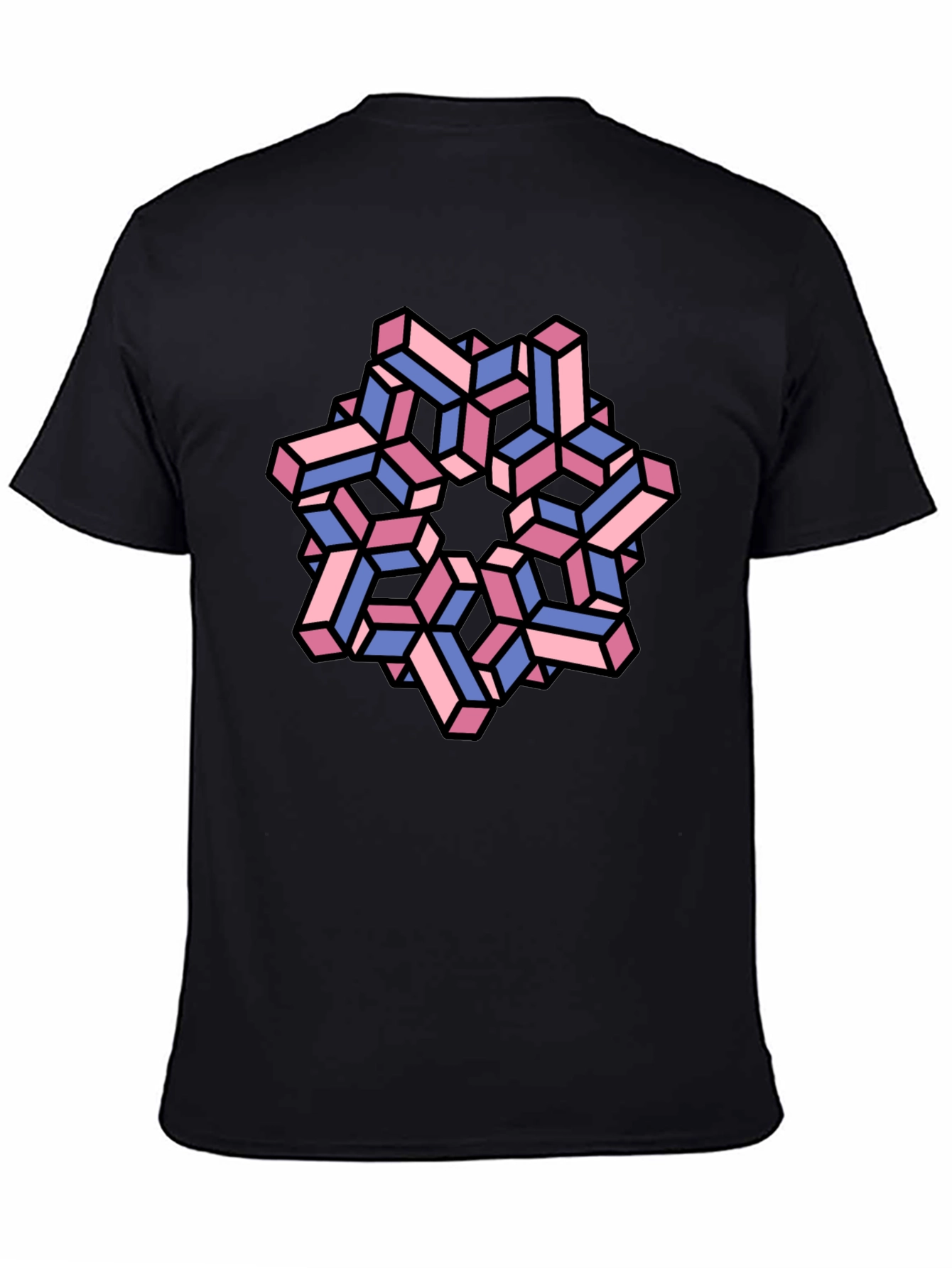 Optical Illusion Geometric Pattern Graphic Tee