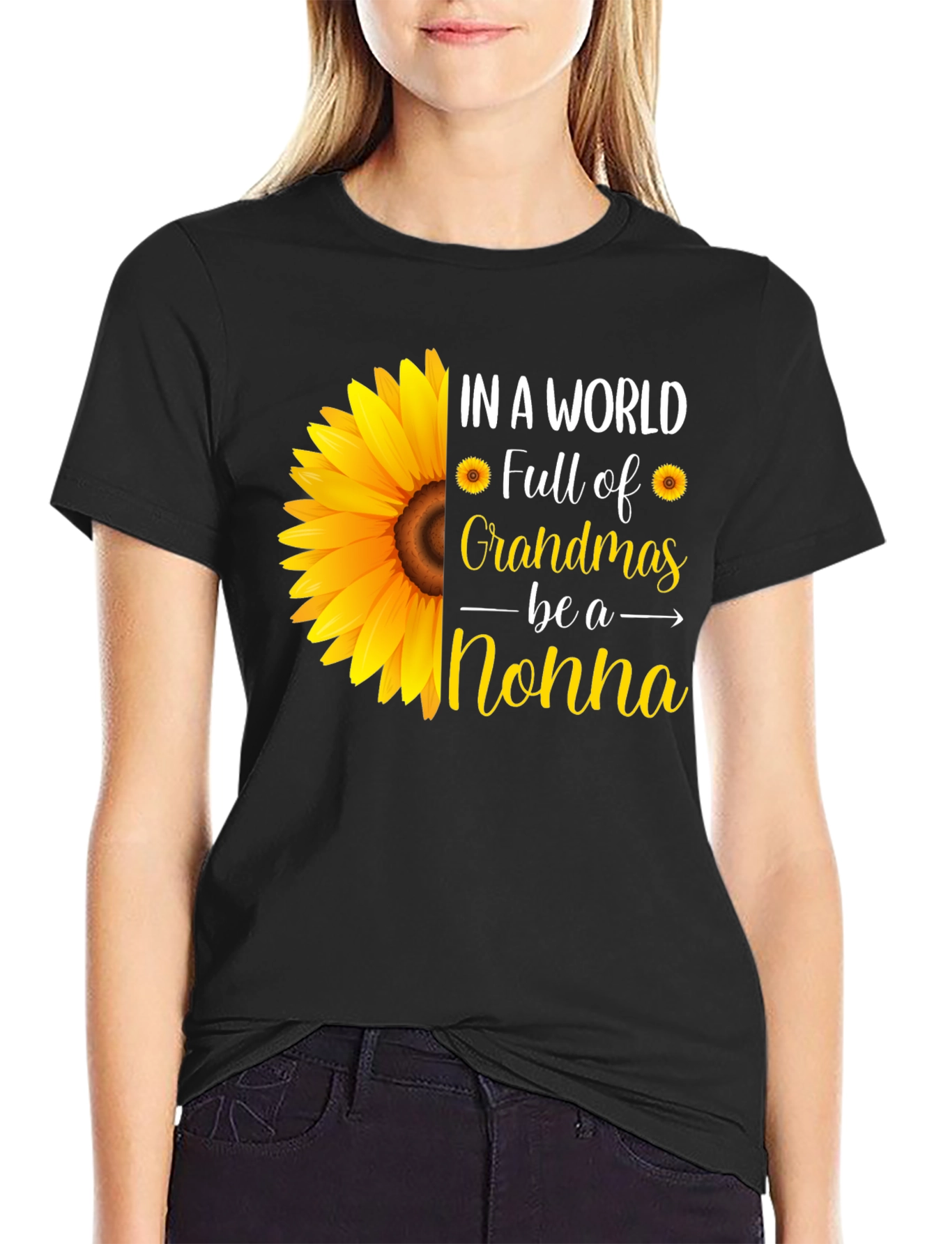 Sunflower Nonna T-Shirt - Grandmas Gift