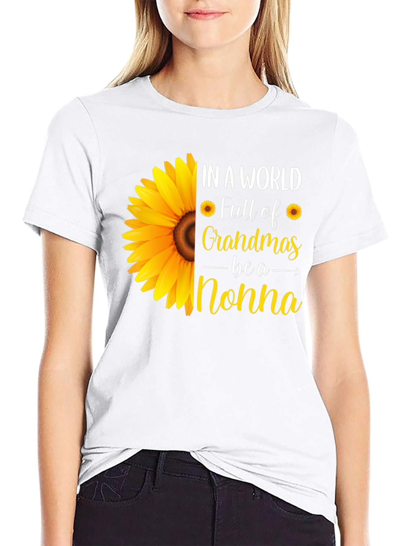 Sunflower Nonna T-Shirt - Grandmas Gift