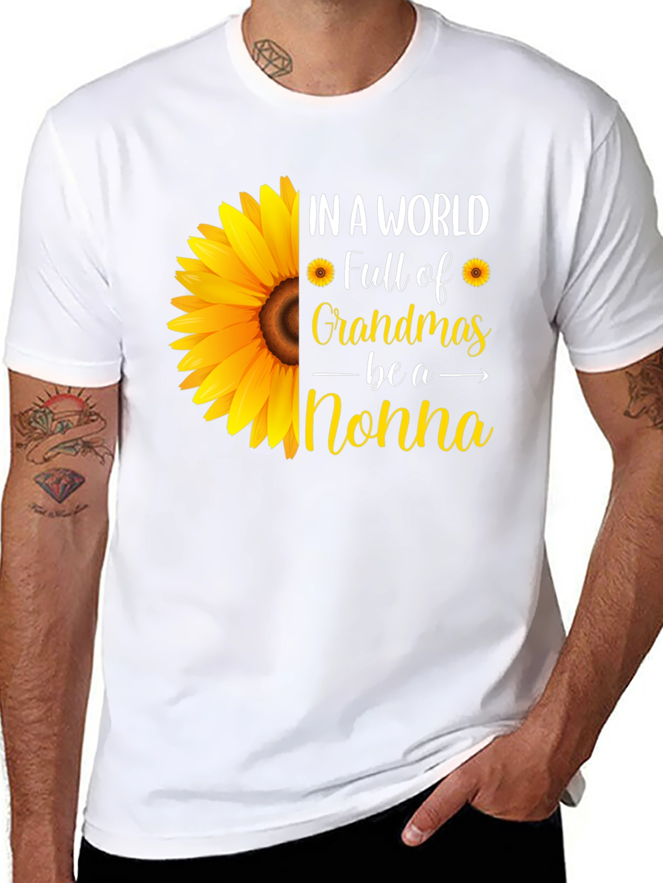 Sunflower Nonna T-Shirt - Grandmas Gift