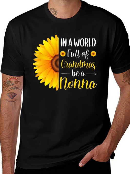 Sunflower Nonna T-Shirt - Grandmas Gift