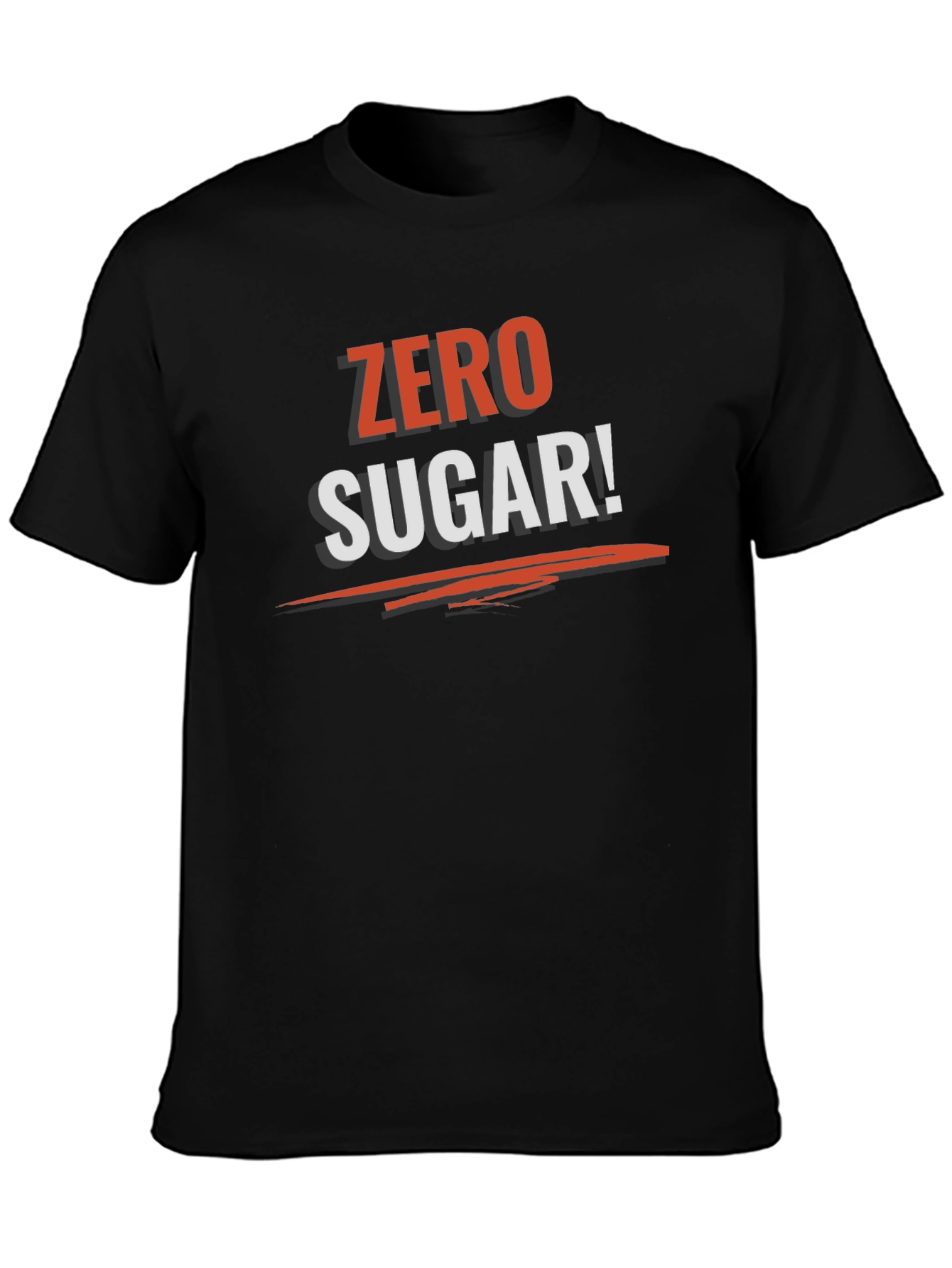 Zero Sugar Graphic Tee - Black Cotton T-Shirt