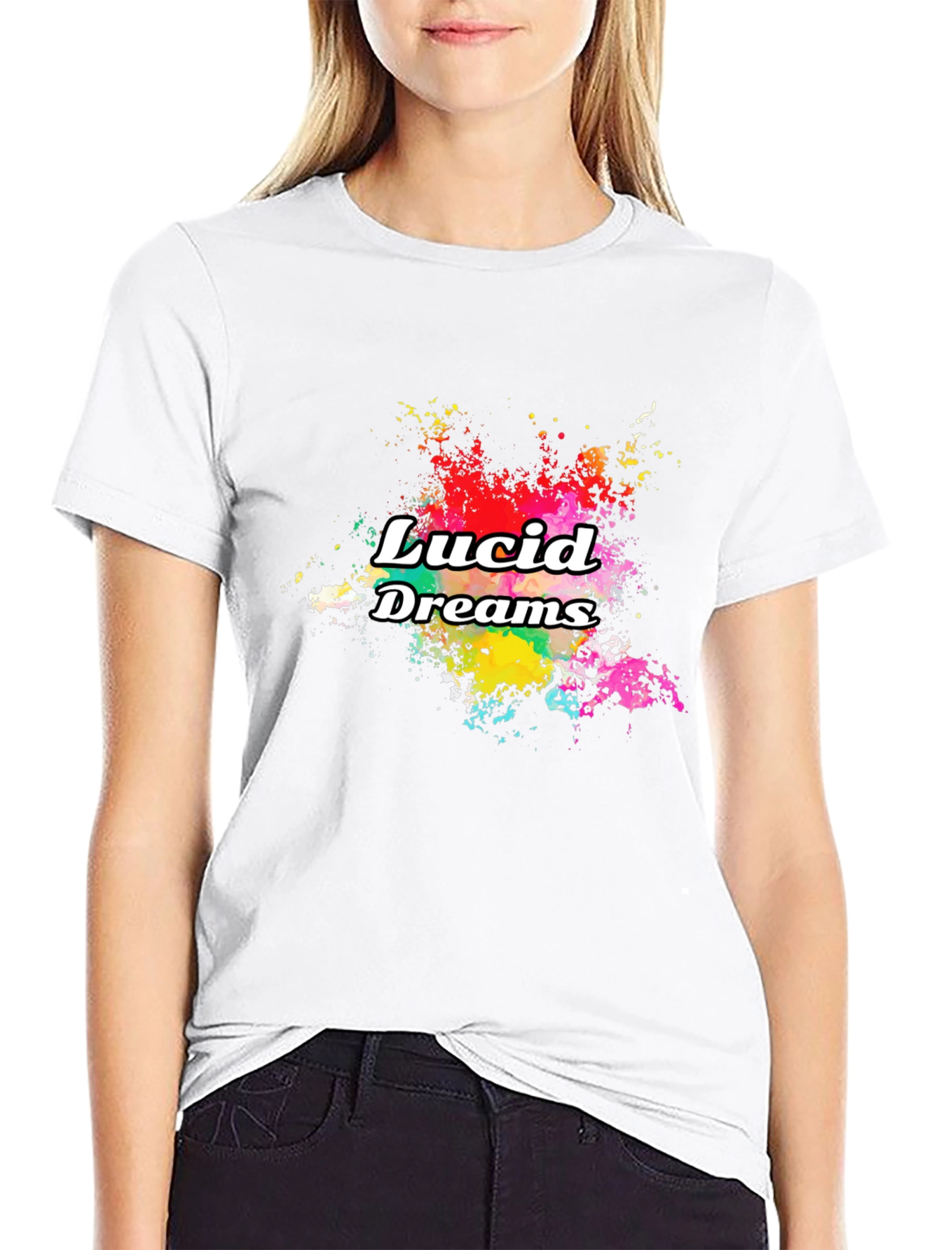 Lucid Dreams Graphic Print Black T-Shirt