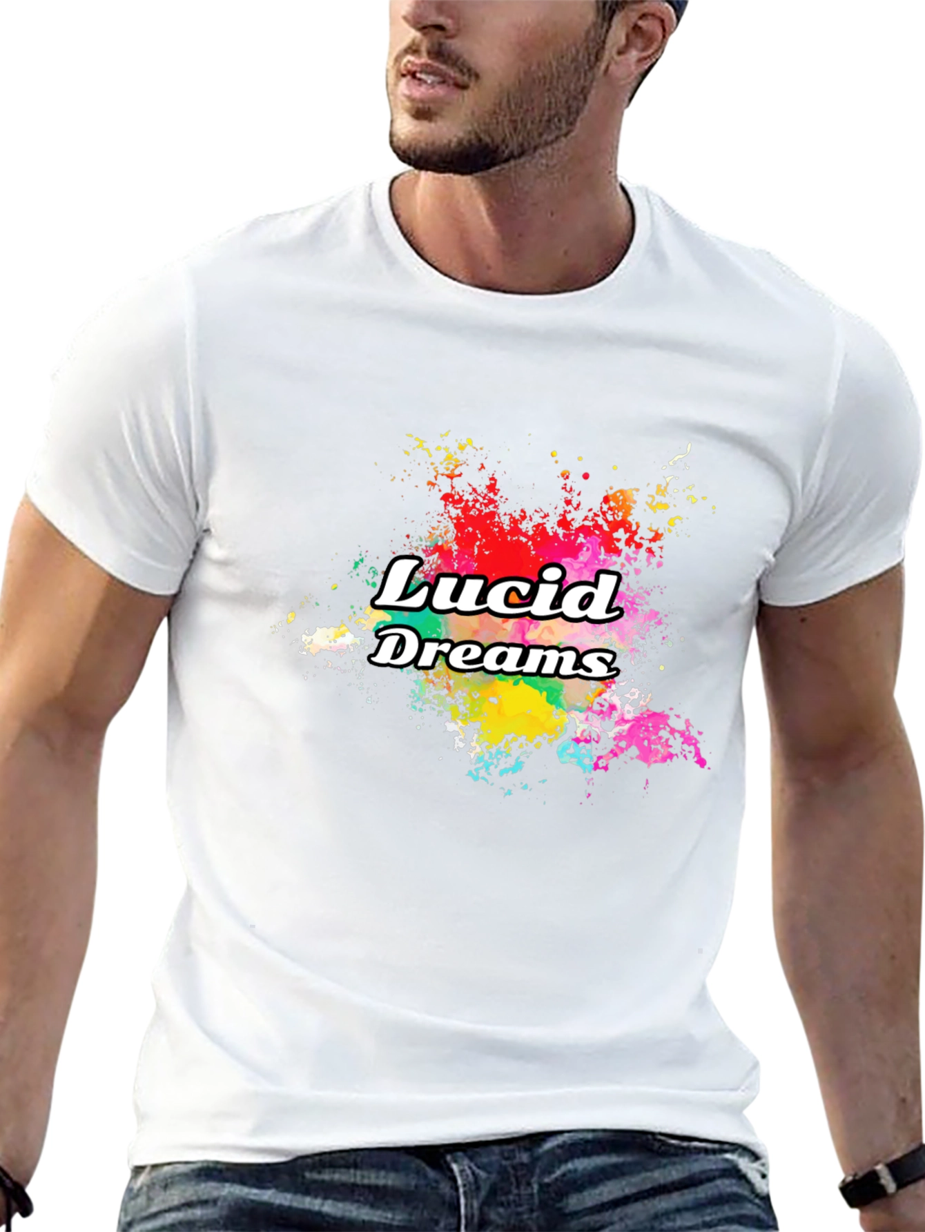 Lucid Dreams Graphic Print Black T-Shirt
