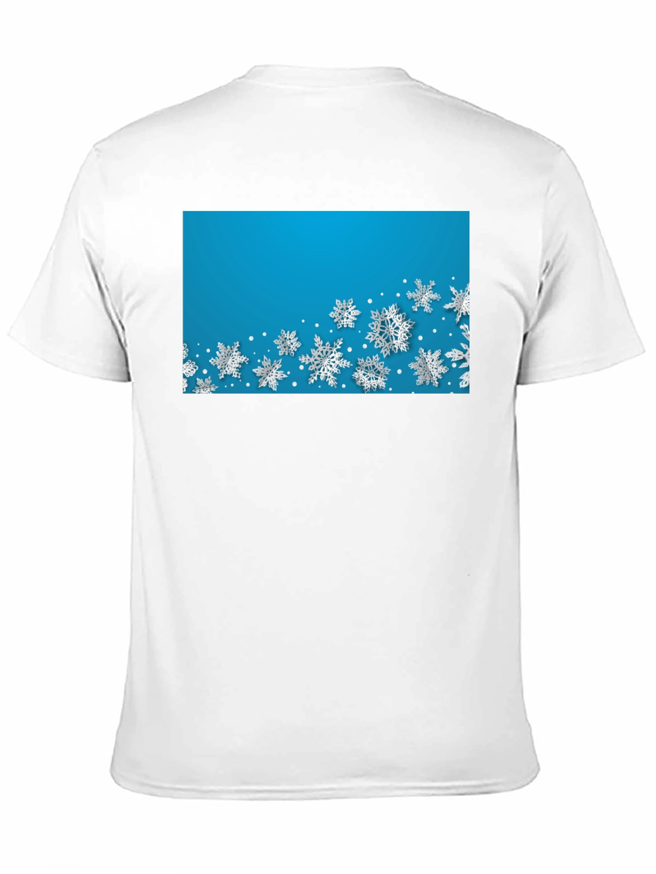 Snowflake Print Crew Neck Tee