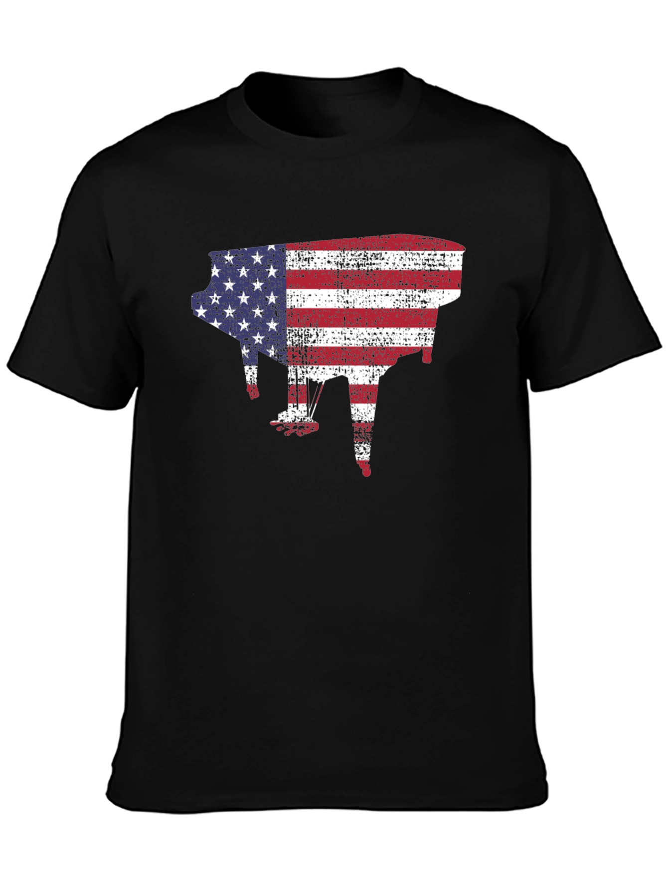 American Flag Piano T-Shirt
