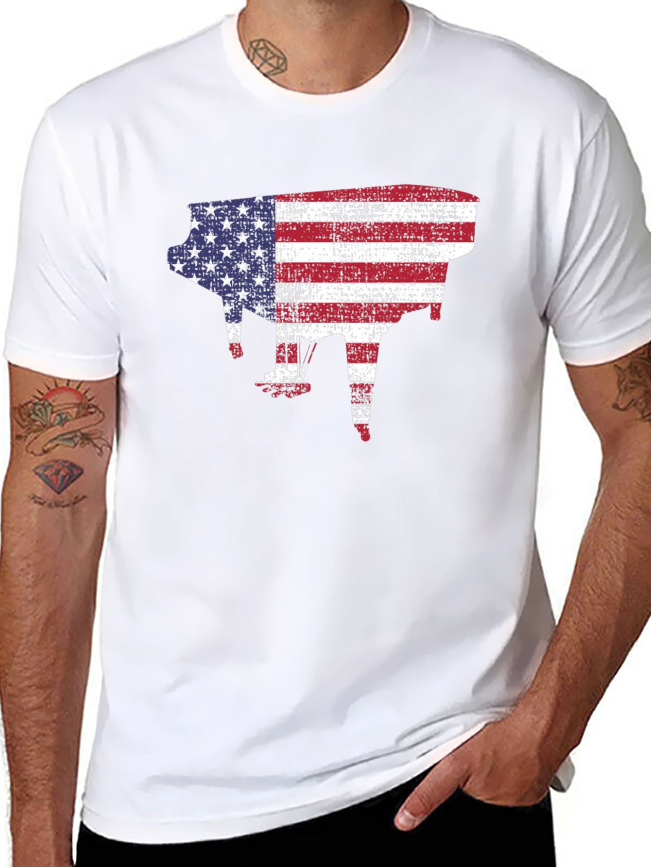 American Flag Piano T-Shirt