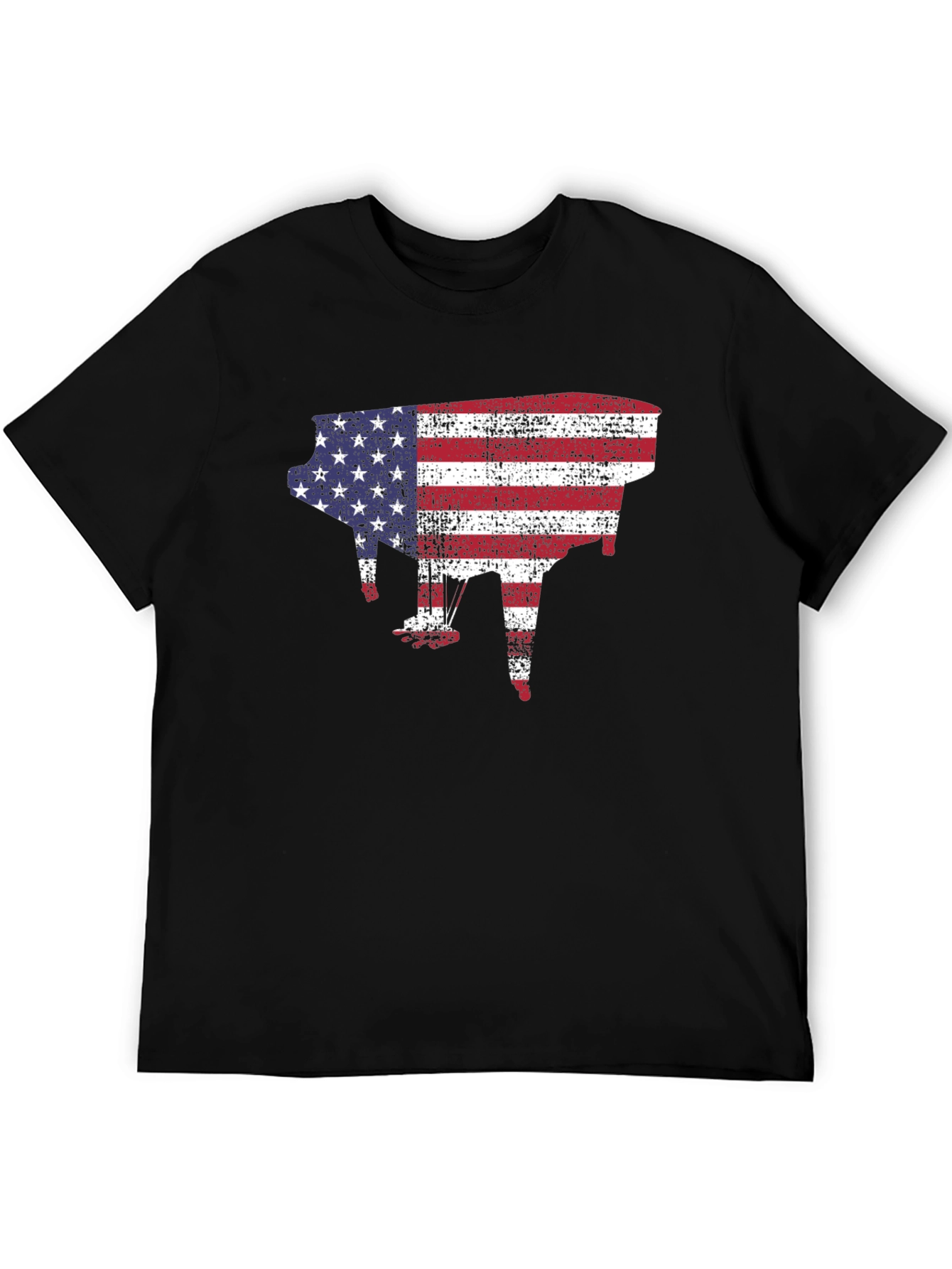 American Flag Piano T-Shirt
