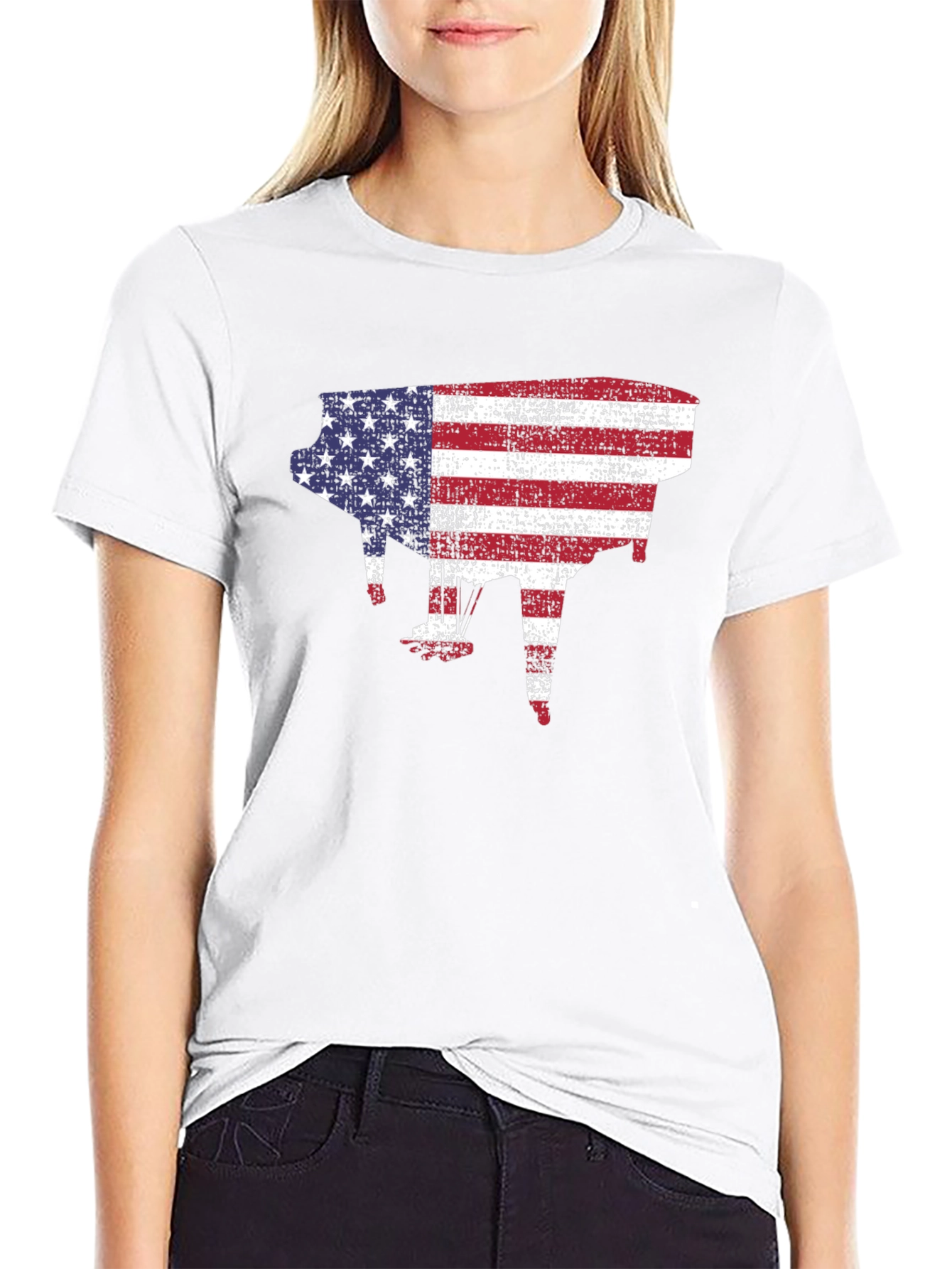 American Flag Piano T-Shirt
