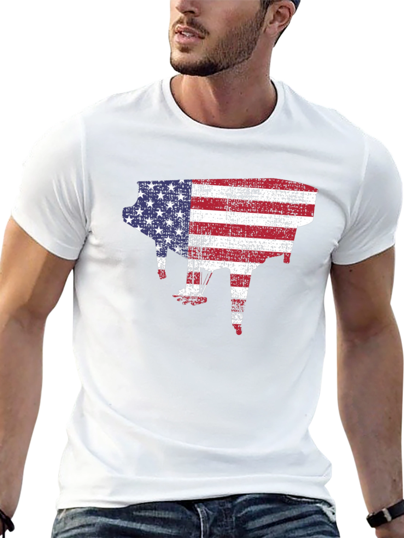 American Flag Piano T-Shirt