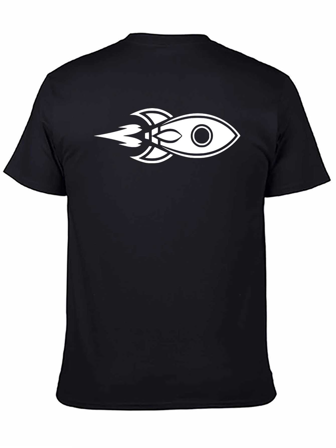 Rocket Graphic Black T-Shirt | Stylish Comfort