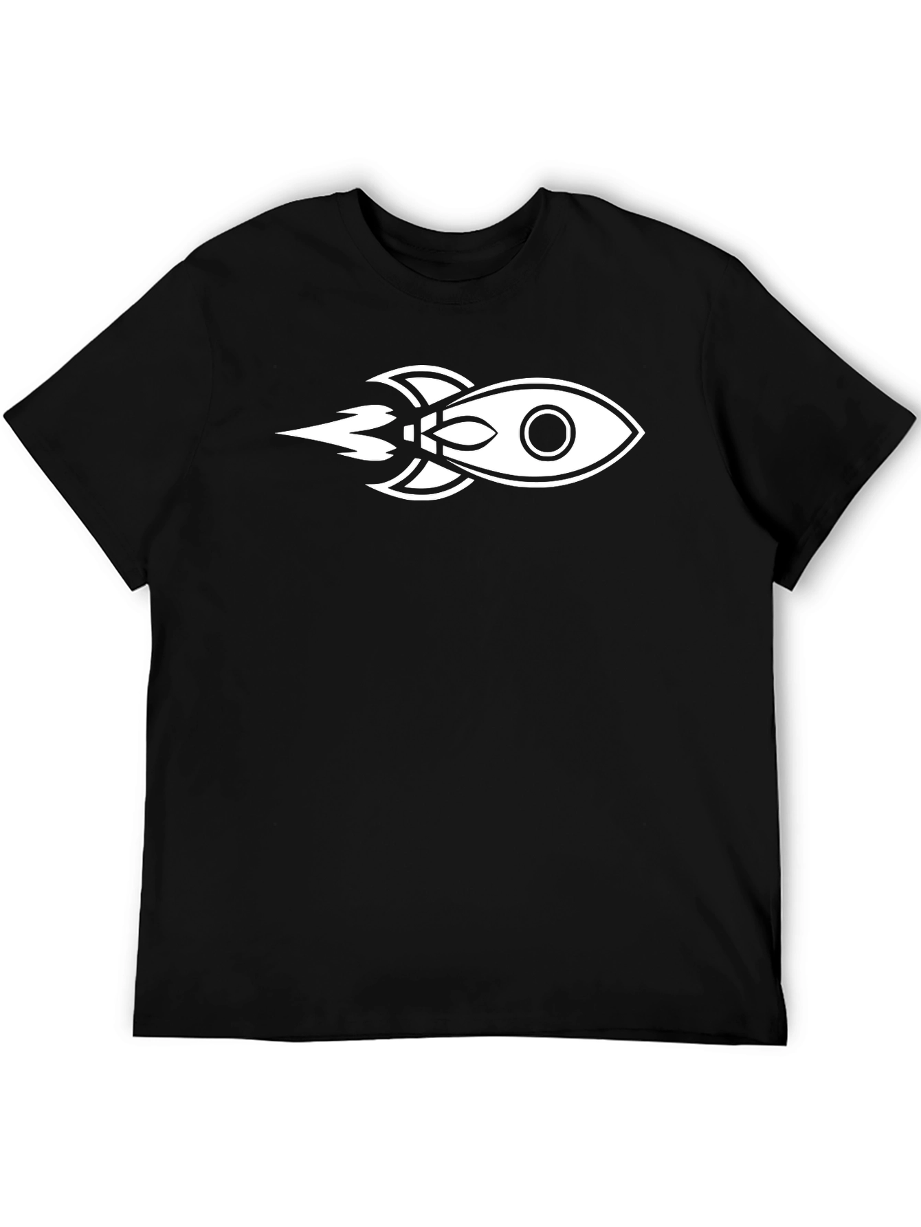 Rocket Graphic Black T-Shirt | Stylish Comfort