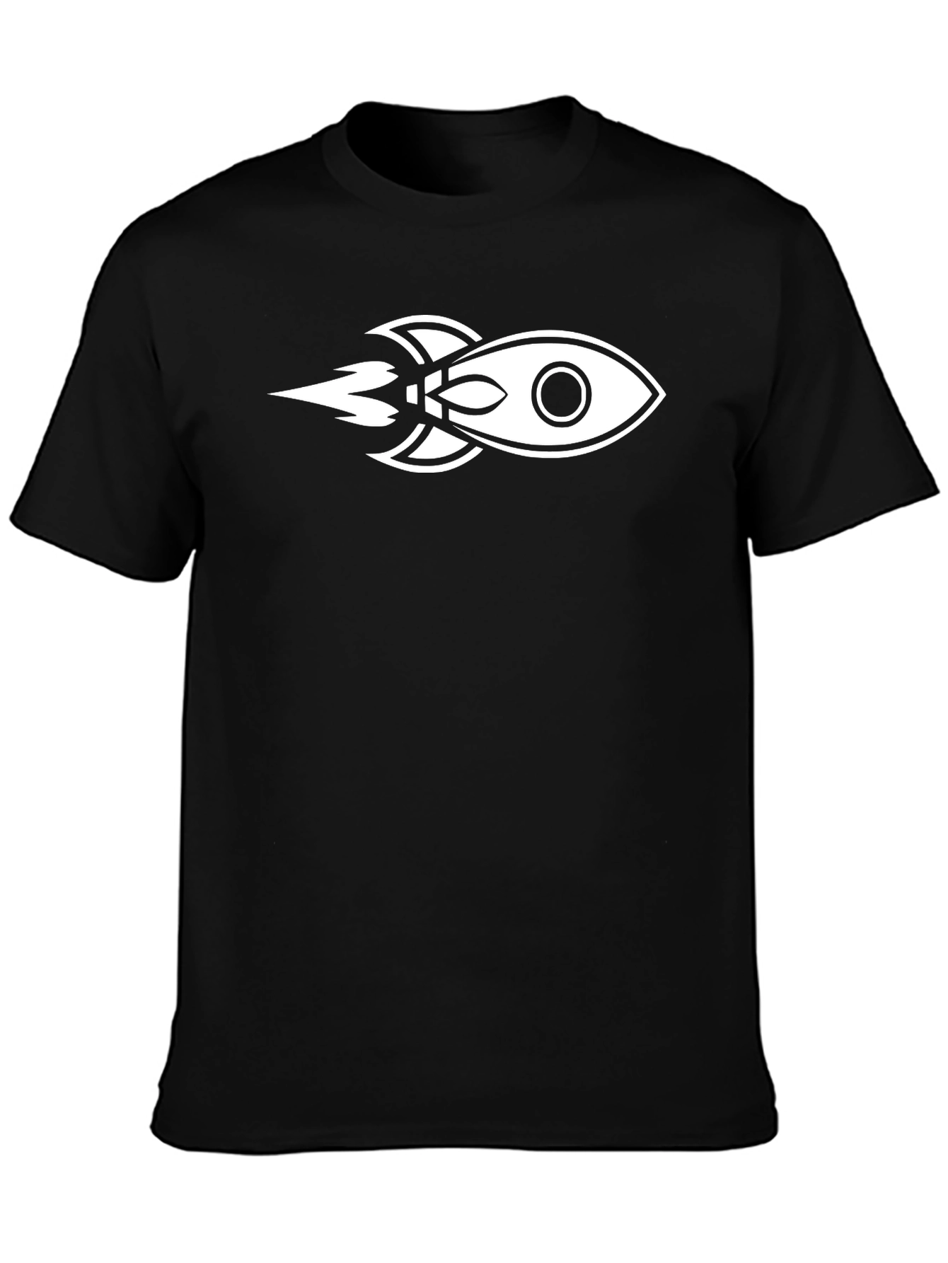 Rocket Graphic Black T-Shirt | Stylish Comfort