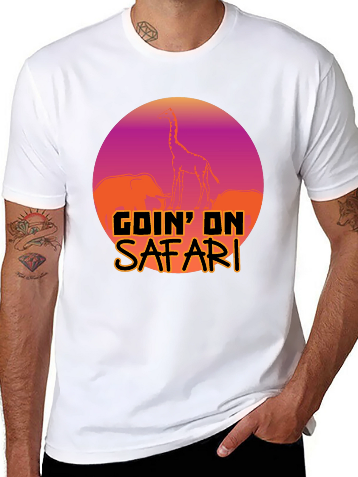 Goin on Safari T-Shirt: Animal Print Tee
