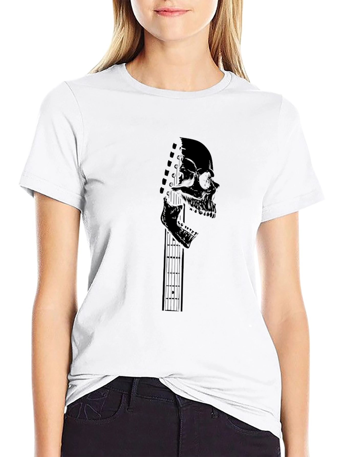 Skull Guitar T-Shirt - Rocker Style